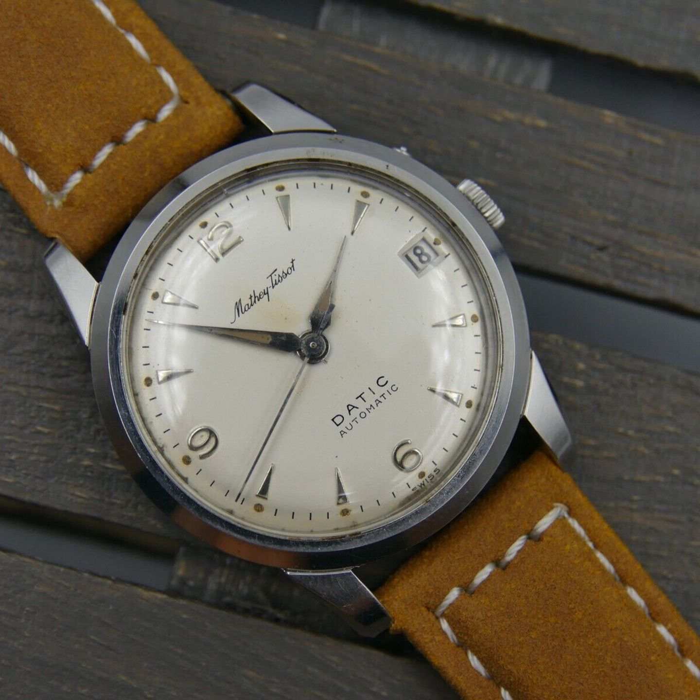 Mathey-Tissot Vintage Unknown (Onbekend (willekeurig serienummer)) - Onbekend wijzerplaat 34mm Staal (2/16)