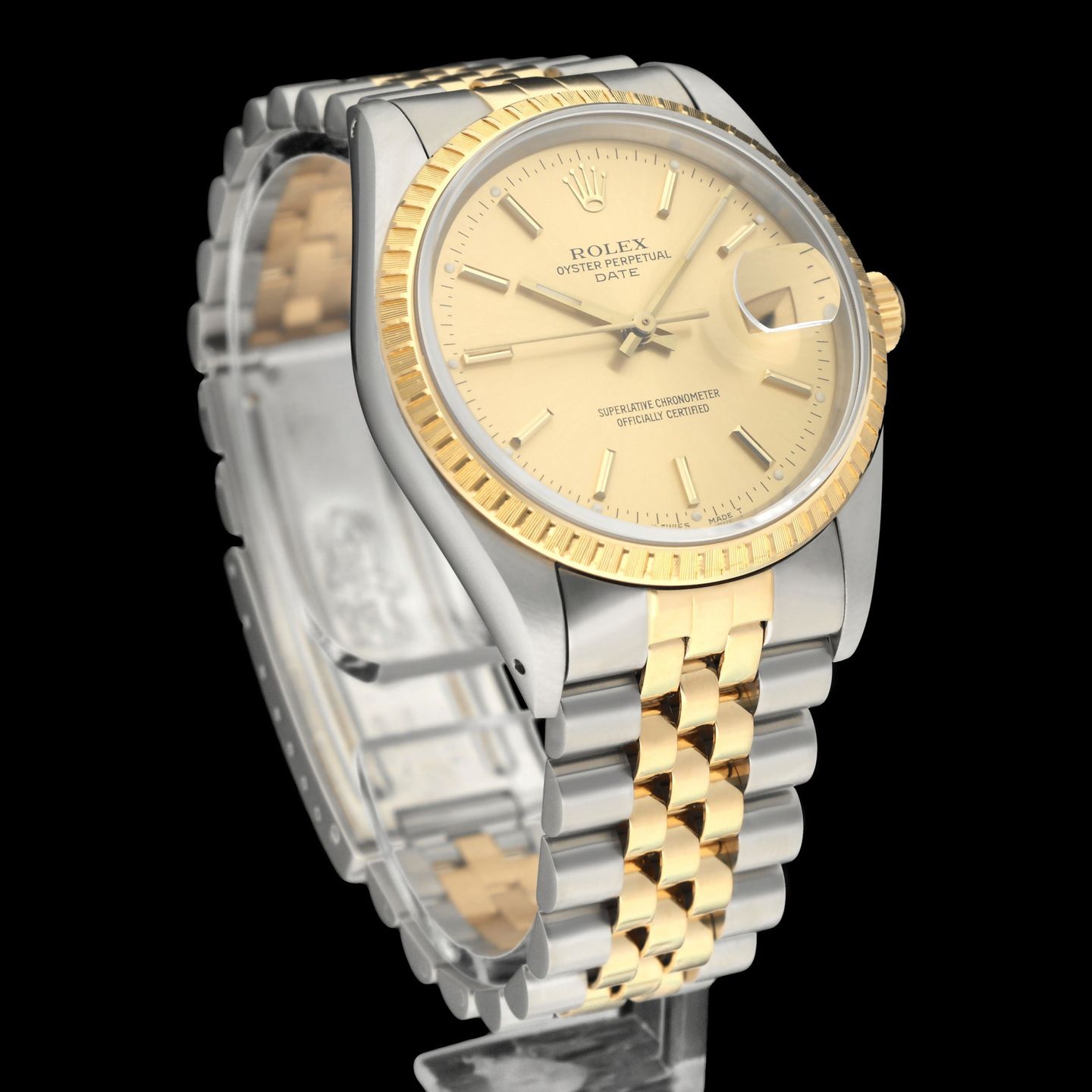 Rolex Oyster Perpetual Date 15223 (1989) - 34mm Goud/Staal (4/8)