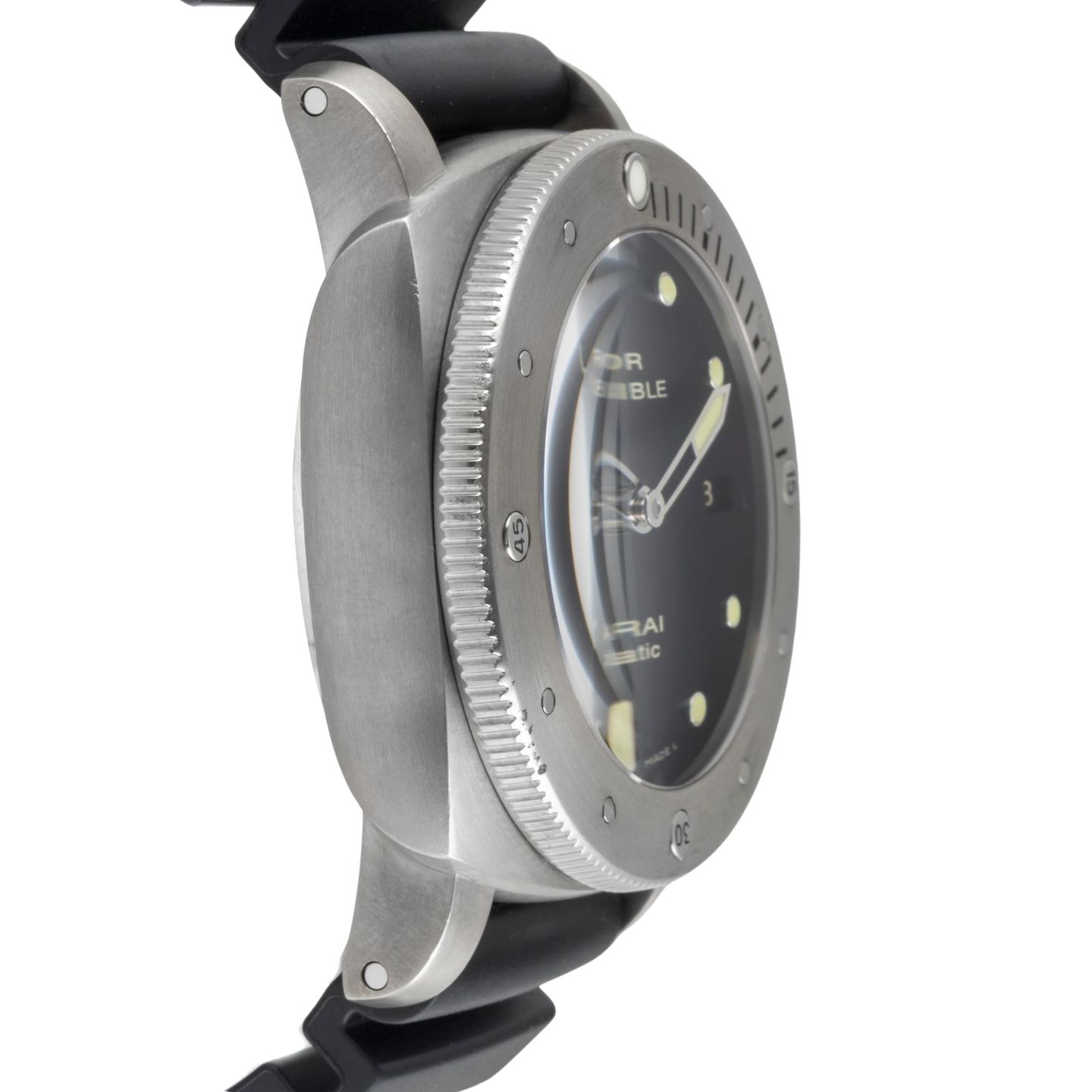 Panerai Luminor Submersible 1950 3 Days Automatic PAM00305 (Onbekend (willekeurig serienummer)) - Zwart wijzerplaat 47mm Titanium (7/8)