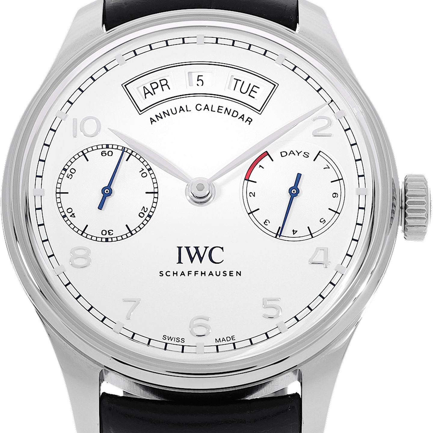 IWC Portuguese Annual Calendar IW503501 (2021) - Silver dial 44 mm Steel case (1/5)