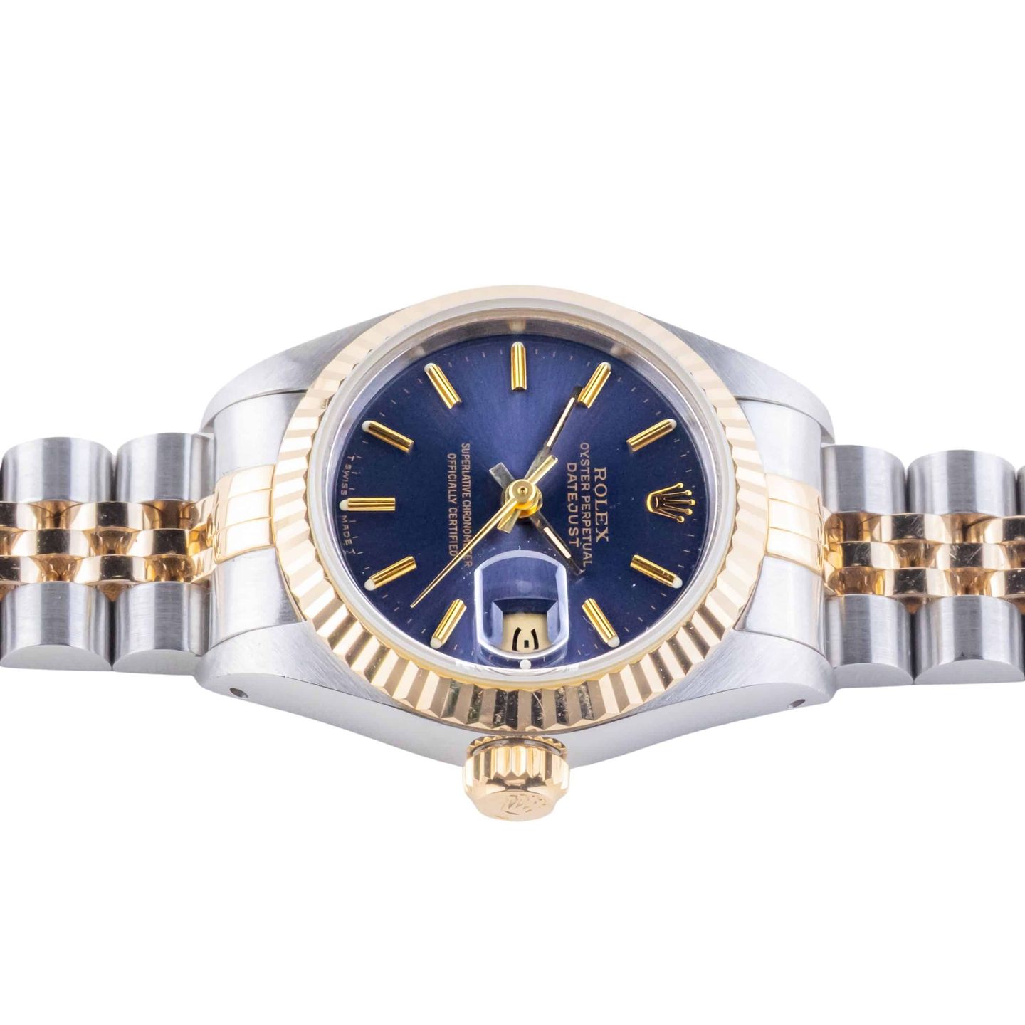 Rolex Lady-Datejust 69173 (1987) - Blauw wijzerplaat 26mm Goud/Staal (6/8)