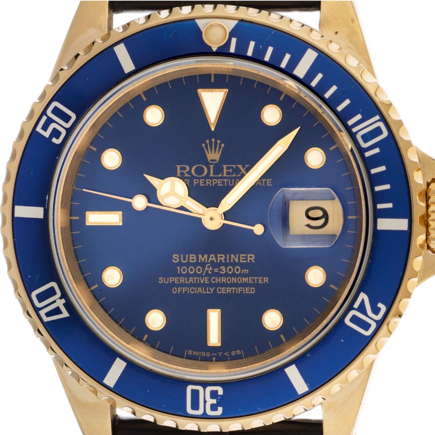 Rolex Submariner Date 16618 (1987) - 40mm Geelgoud (1/8)