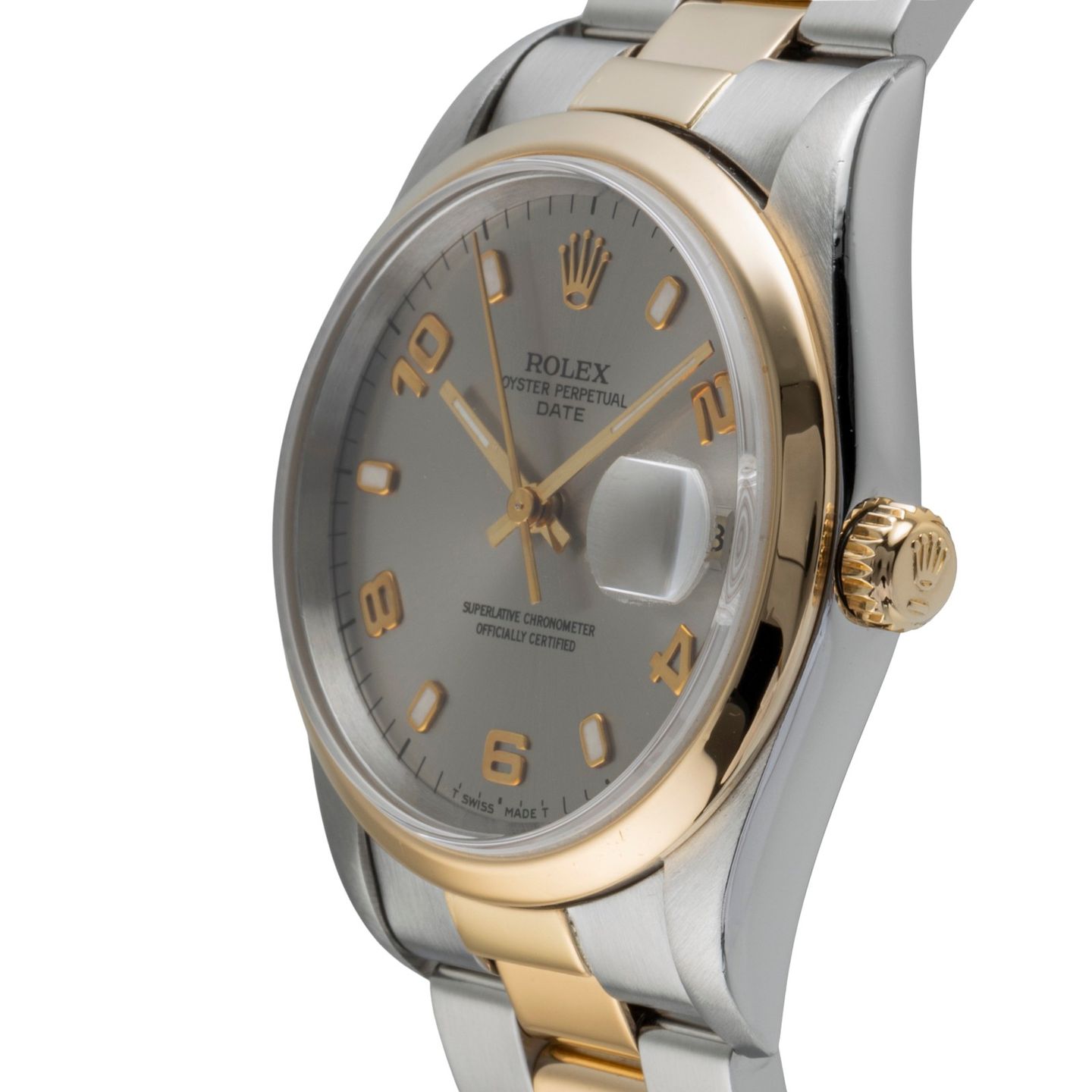 Rolex Oyster Perpetual Date 15203 (Unknown (random serial)) - 34 mm Gold/Steel case (6/8)