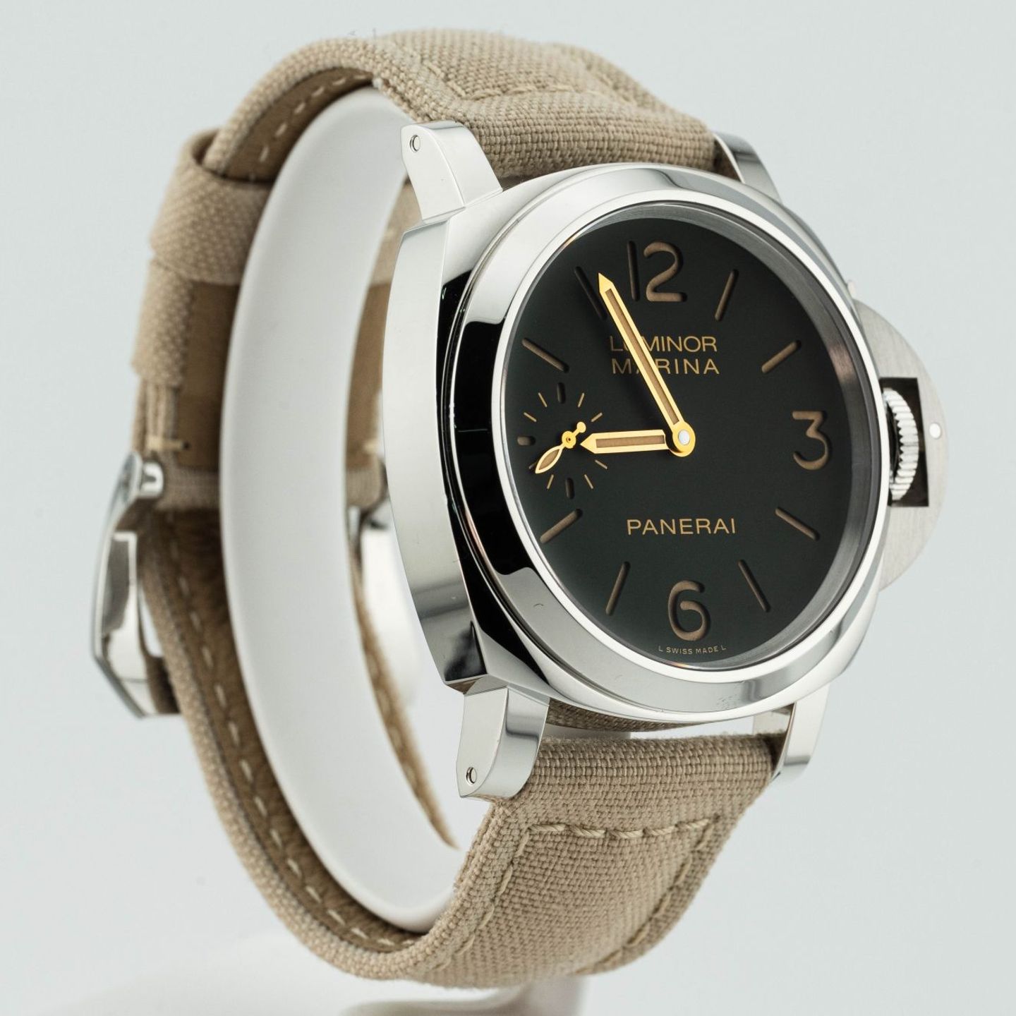 Panerai Luminor Marina 8 Days pam00911 (Onbekend (willekeurig serienummer)) - Groen wijzerplaat 44mm Staal (3/8)