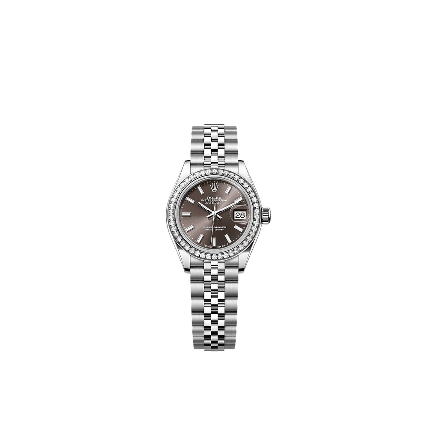Rolex Lady-Datejust 279384RBR (2025) - Grijs wijzerplaat 28mm Staal (1/1)