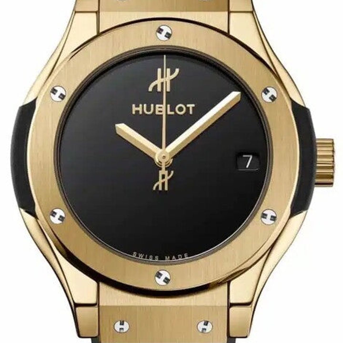 Hublot Classic Fusion Quartz 581.VX.1230.RX.MDM (2025) - Black dial 33 mm Yellow Gold case (1/1)