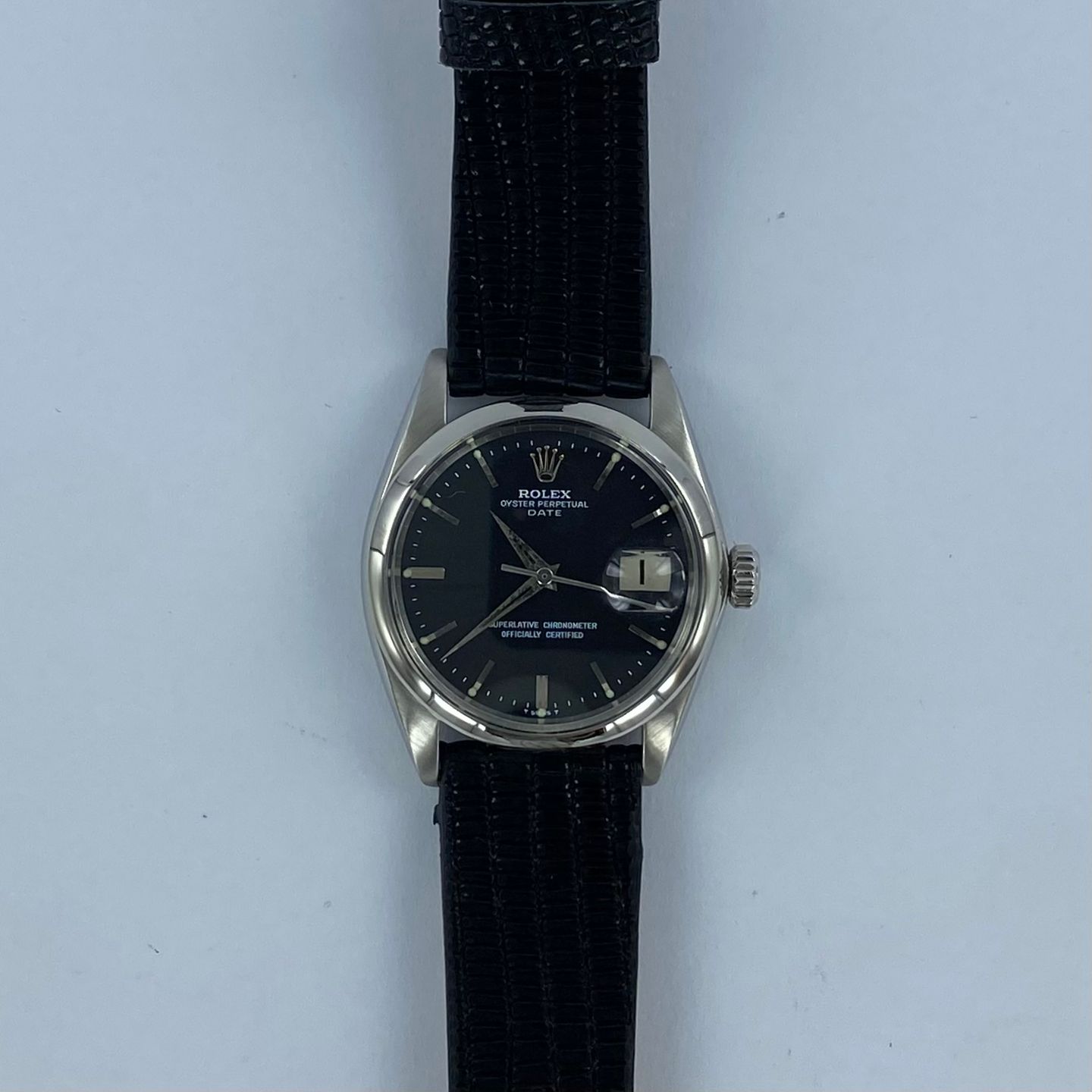 Rolex Oyster Perpetual Date 1500 (1963) - Zwart wijzerplaat 34mm Staal (5/6)