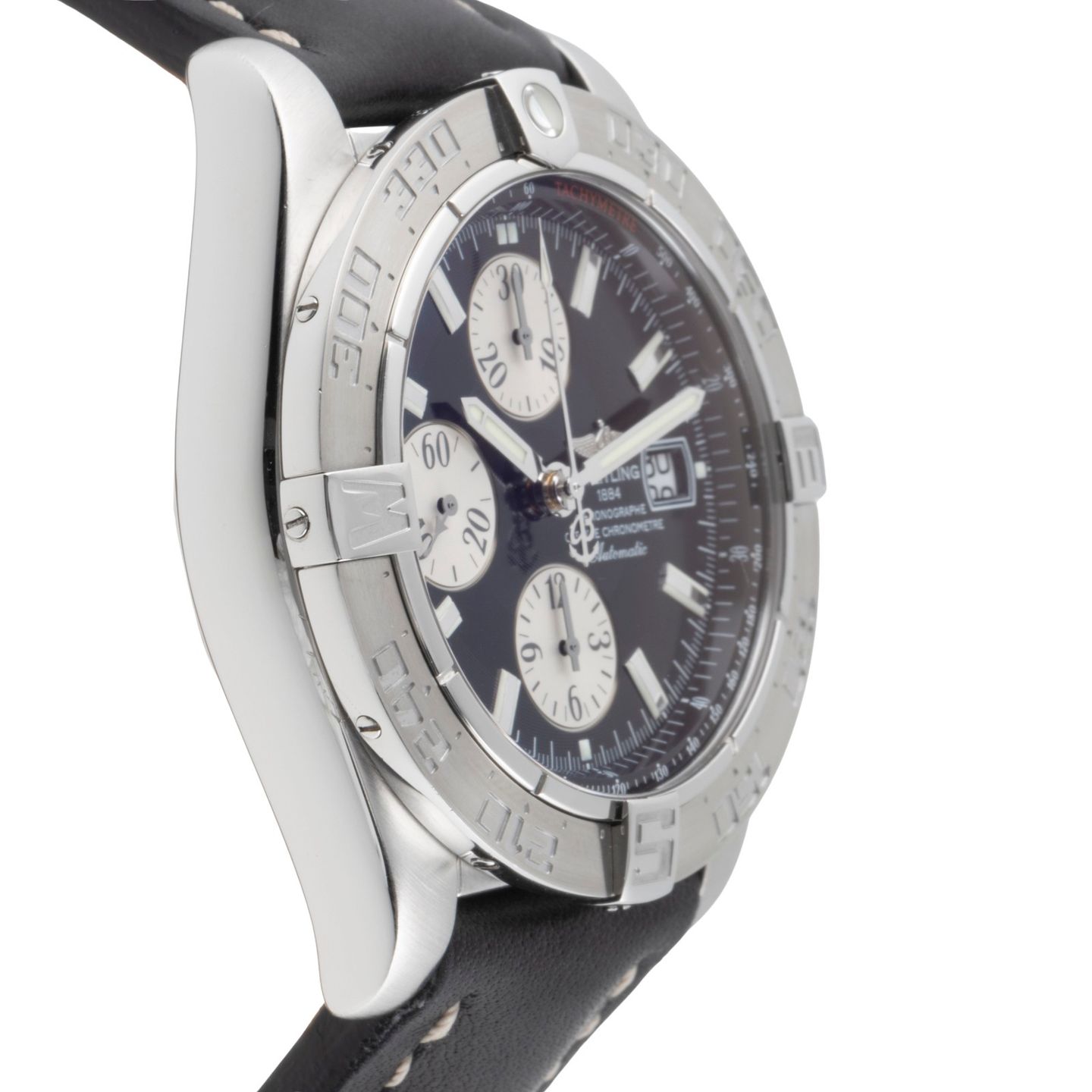 Breitling Galactic A13364 (Onbekend (willekeurig serienummer)) - Zwart wijzerplaat 44mm Staal (7/8)