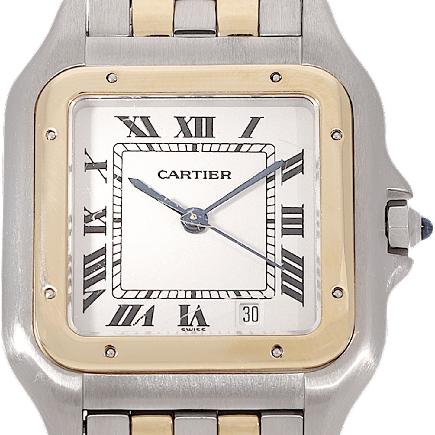 Cartier Panthère W25028B6 (Unknown (random serial)) - White dial 36 mm Gold/Steel case (1/5)