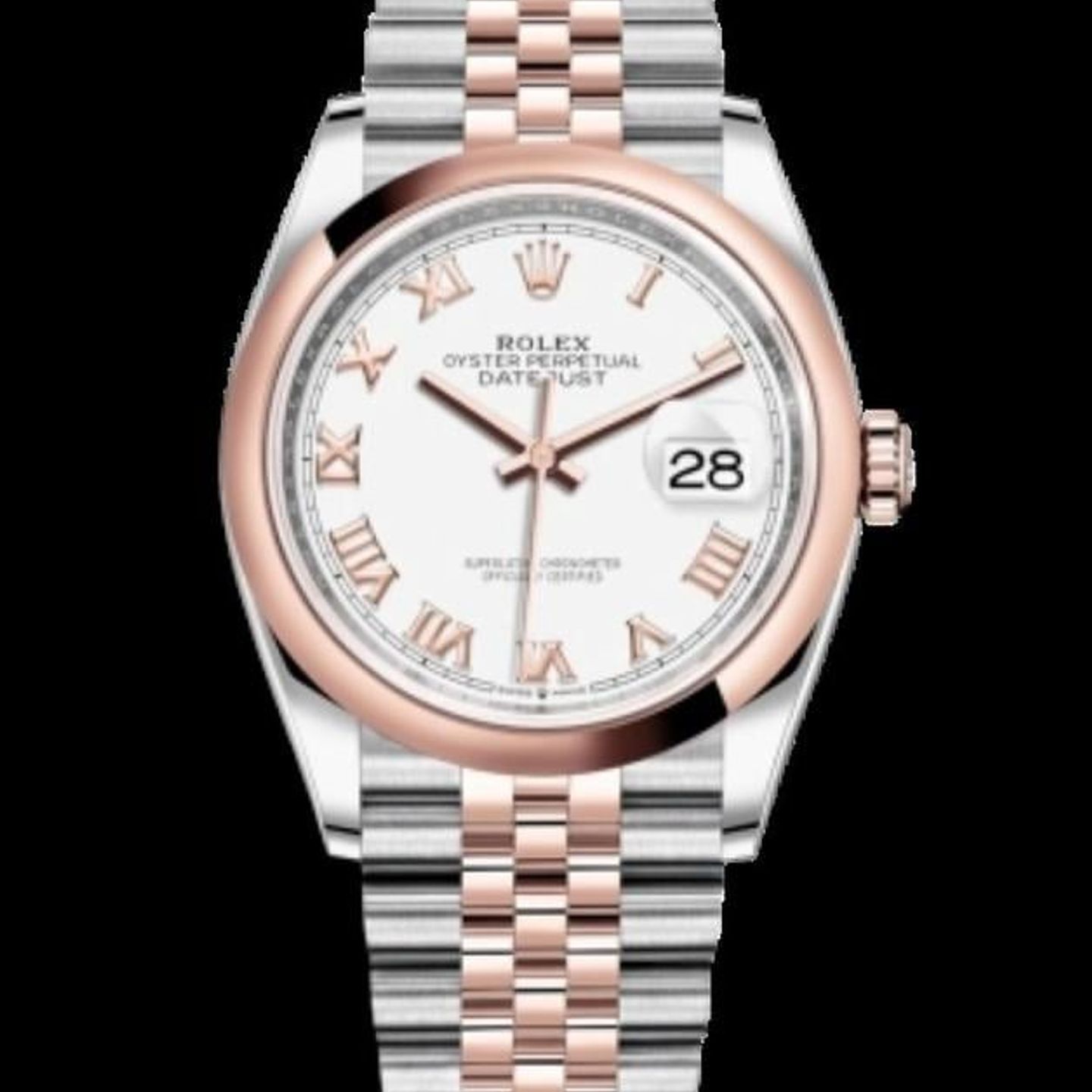 Rolex Datejust 126201 (2026) - White dial 44 mm Gold/Steel case (1/1)