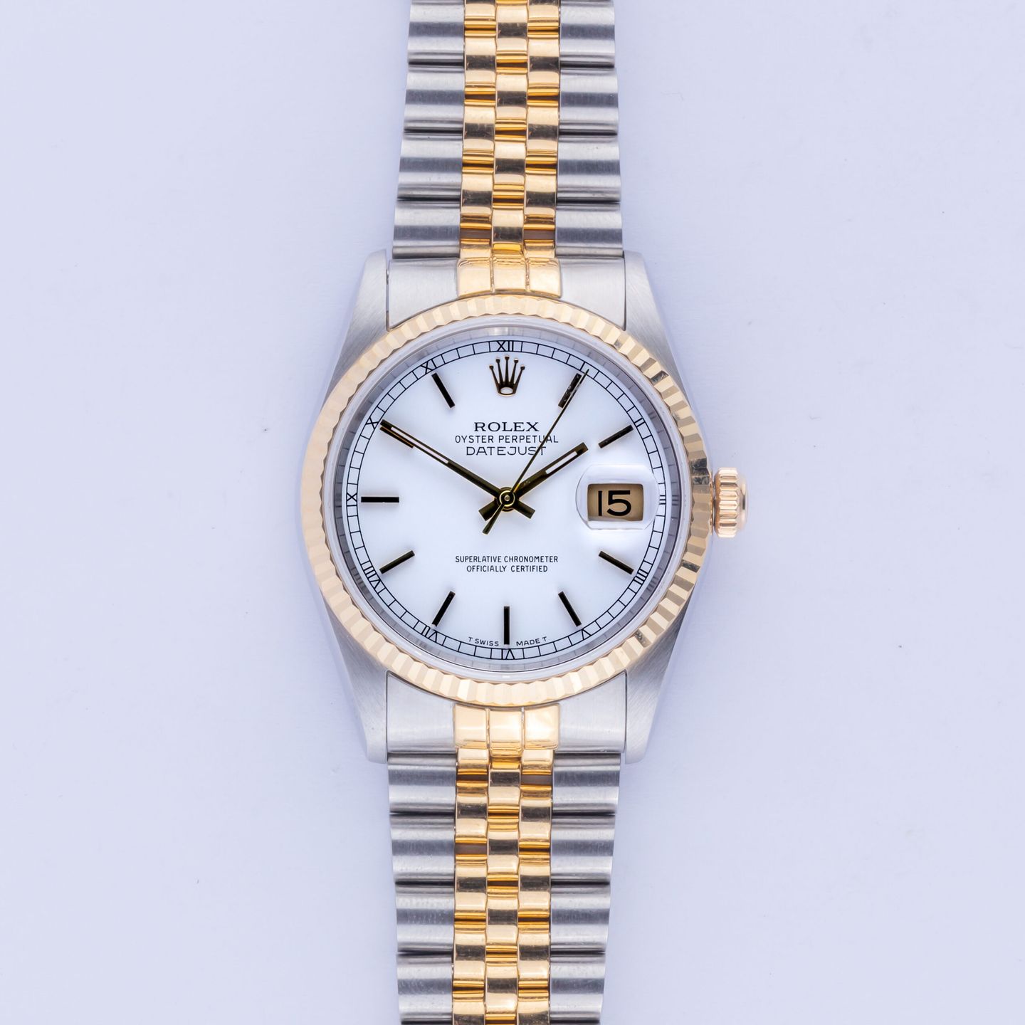 Rolex Datejust 36 16233 (1990) - 36 mm Gold/Steel case (3/8)