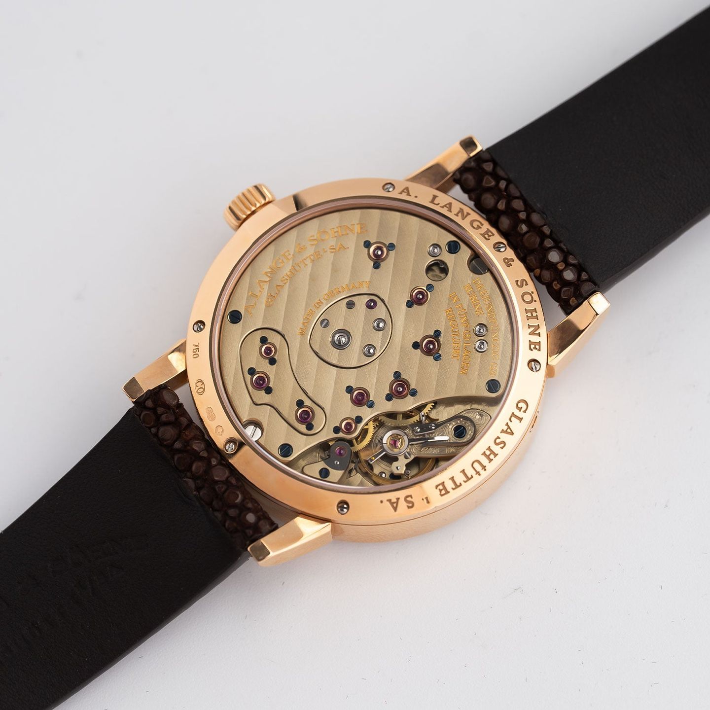 A. Lange & Söhne Little Lange 1 813.043 (Unknown (random serial)) - Black dial Rose Gold case (8/8)