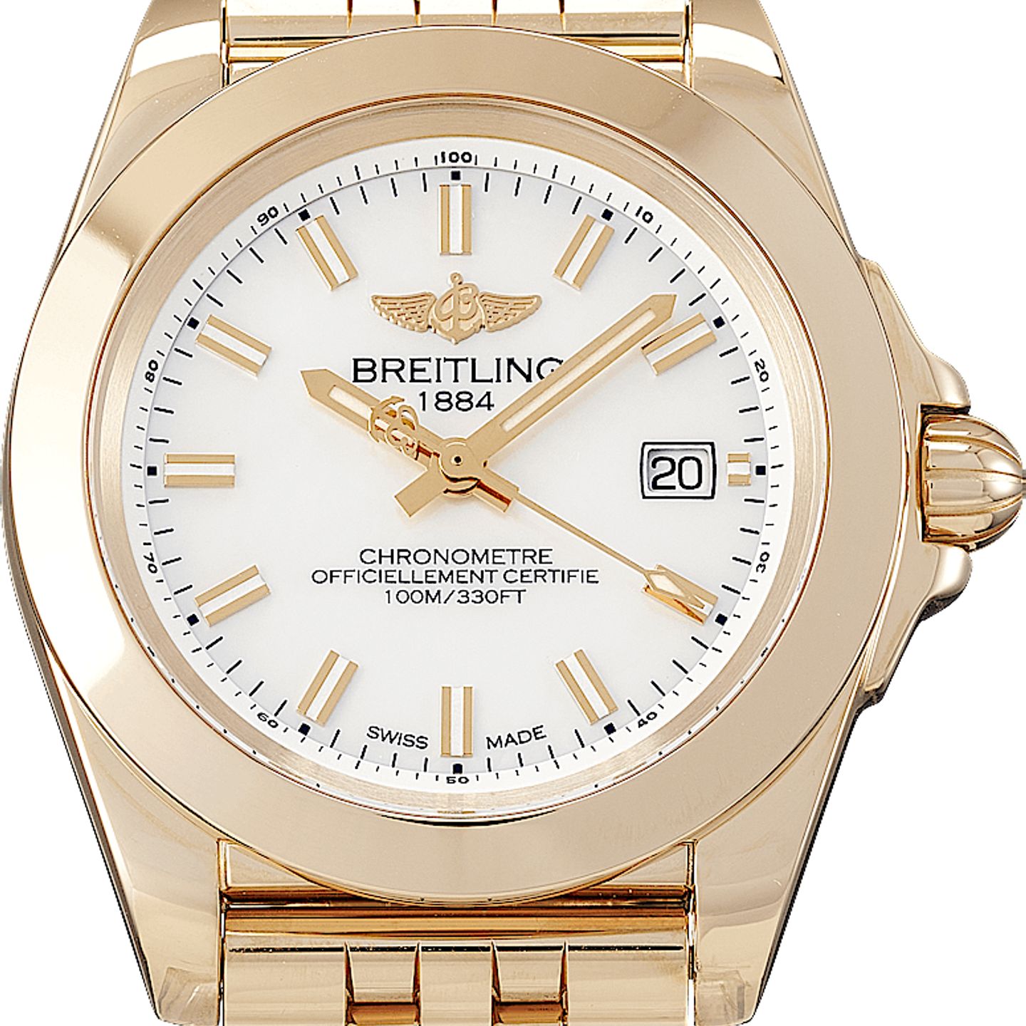Breitling Galactic 32 H7133012.A802.116X (2022) - White dial 32 mm Rose Gold case (1/5)