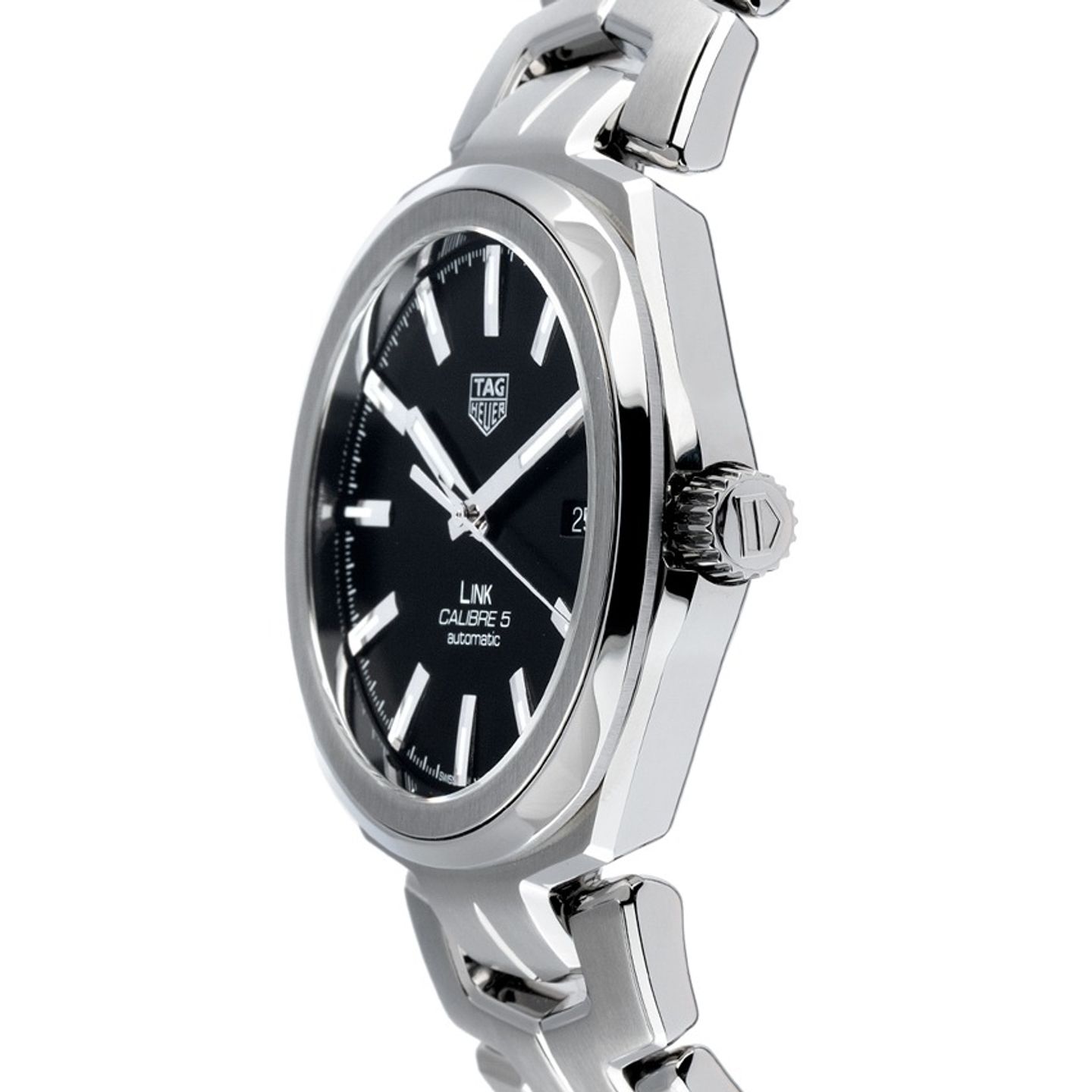 TAG Heuer Link Calibre 5 WBC2110.BA0603 (2025) - Black dial 41 mm Steel case (4/7)