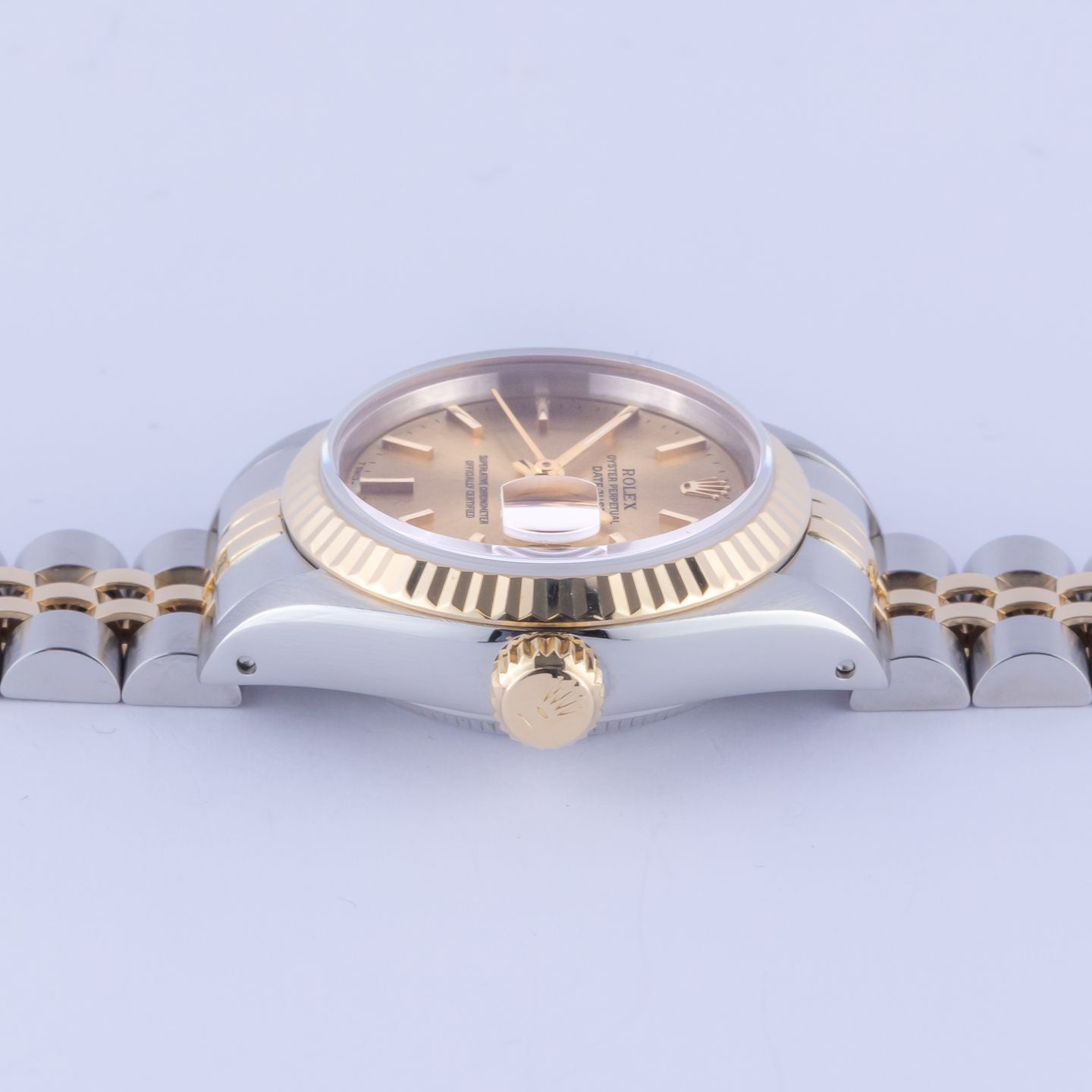 Rolex Lady-Datejust 69173 (1993) - Champagne dial 26 mm Gold/Steel case (6/8)