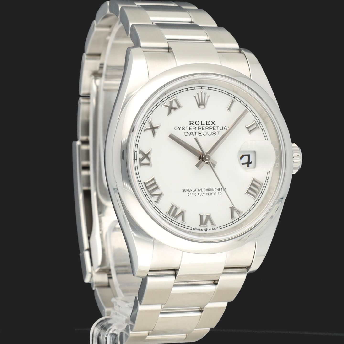 Rolex Datejust 36 126200 (2020) - Wit wijzerplaat 36mm Staal (4/8)