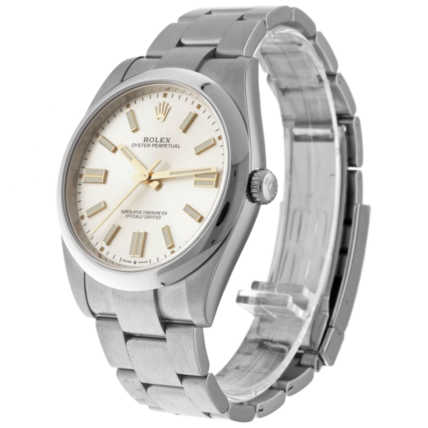 Rolex Oyster Perpetual 41 124300 (2022) - Silver dial 41 mm Steel case (2/6)