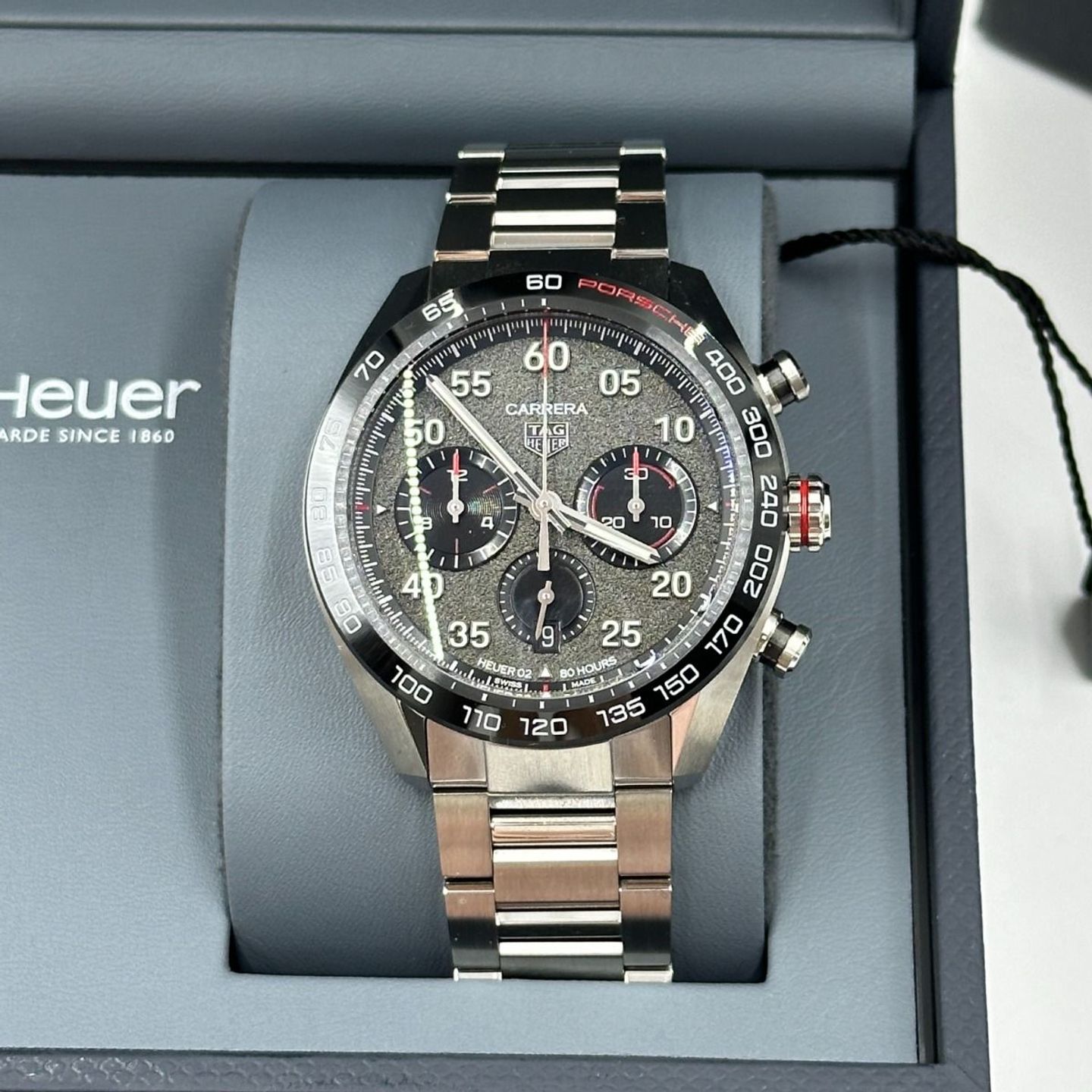 TAG Heuer Carrera Porsche Chronograph Special Edition CBN2A1F.BA0643 (2023) - Grey dial 44 mm Steel case (5/8)