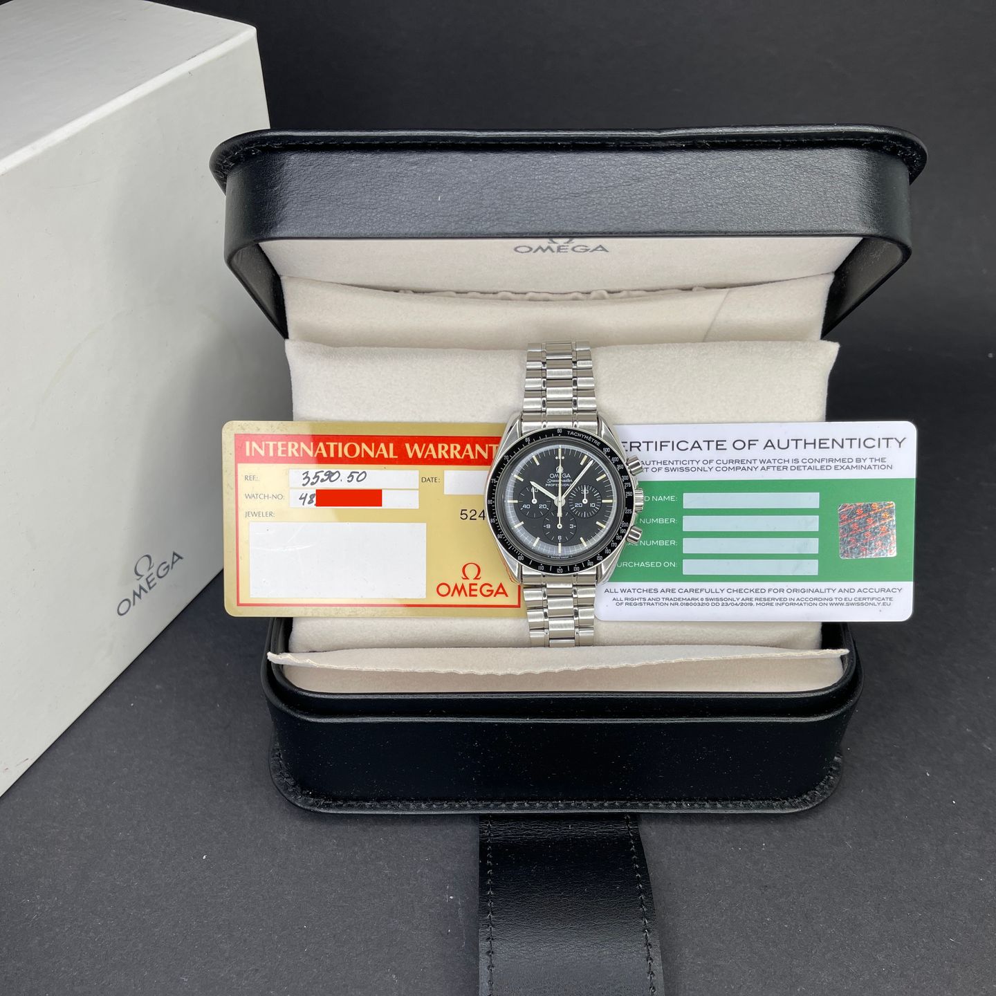 Omega Speedmaster Professional Moonwatch 3590.50 (Onbekend (willekeurig serienummer)) - Zwart wijzerplaat 42mm Staal (3/8)