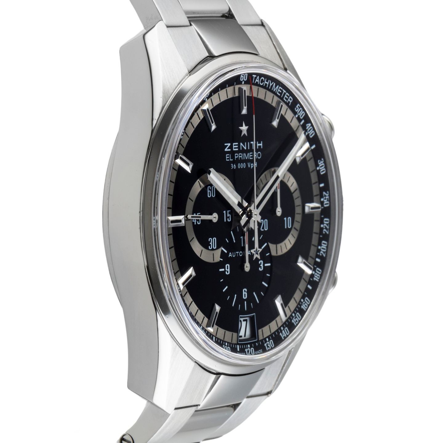 Zenith El Primero 36'000 VpH 03.2040.400/21.M2040 (Onbekend (willekeurig serienummer)) - Zwart wijzerplaat 42mm Staal (7/8)