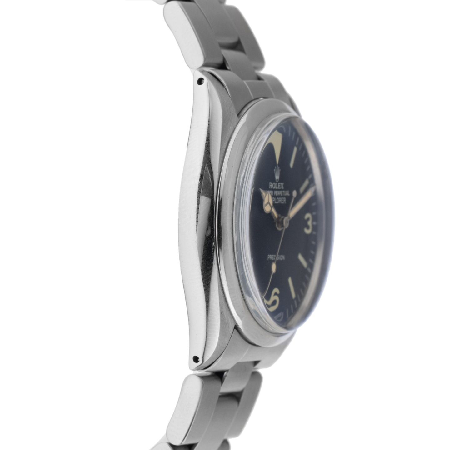 Rolex Air-King 5500 (1980) - Zwart wijzerplaat 34mm Staal (5/8)