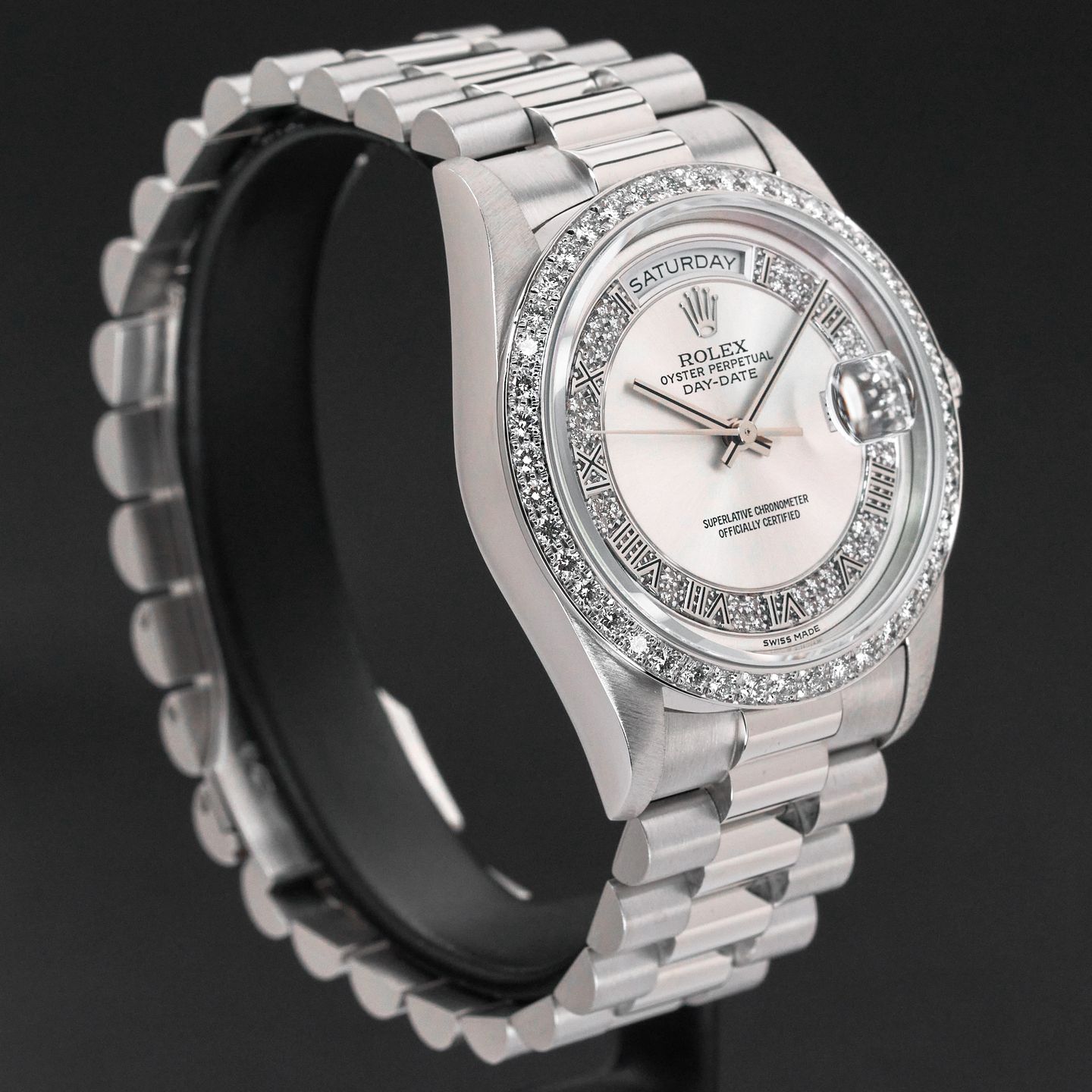 Rolex Day-Date 36 18346 (1993) - Silver dial 36 mm Platinum case (5/8)