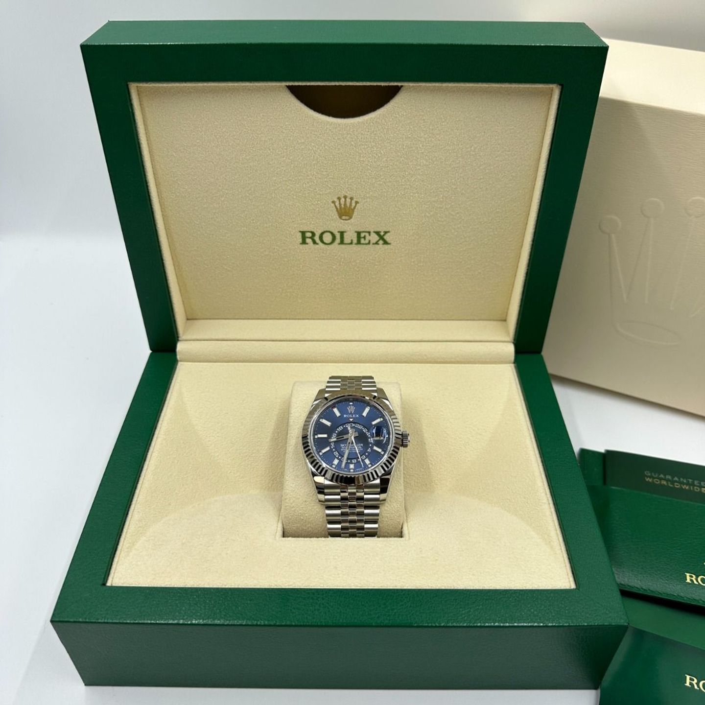 Rolex Sky-Dweller 326934 (Onbekend (willekeurig serienummer)) - Blauw wijzerplaat 42mm Staal (3/8)