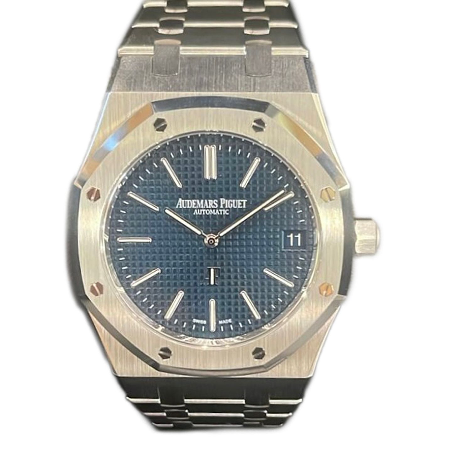 Audemars Piguet Royal Oak Jumbo 16202ST.OO.1240ST.02 (2024) - Blauw wijzerplaat 39mm Staal (1/1)