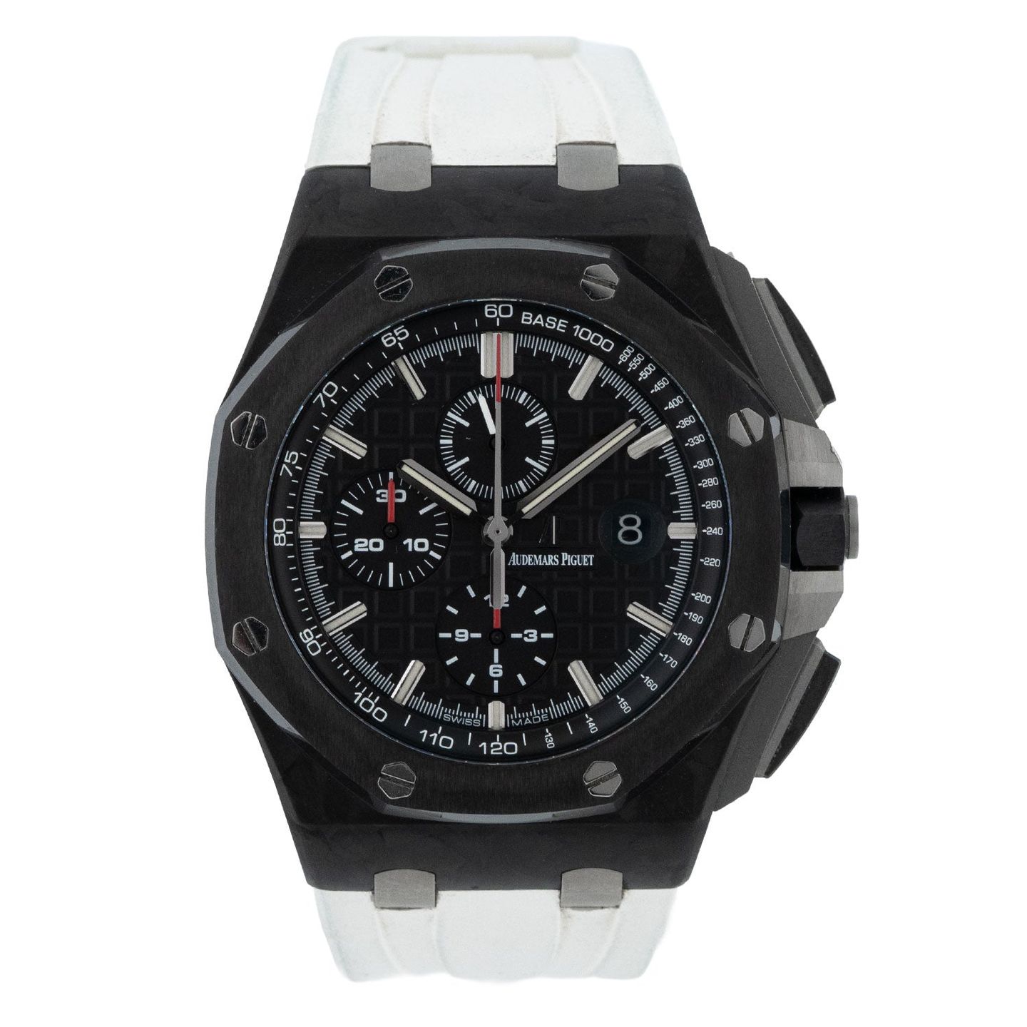 Audemars Piguet Royal Oak Offshore Chronograph 26400AU.OO.A002CA.01 (2013) - Zwart wijzerplaat 44mm Carbon (1/8)