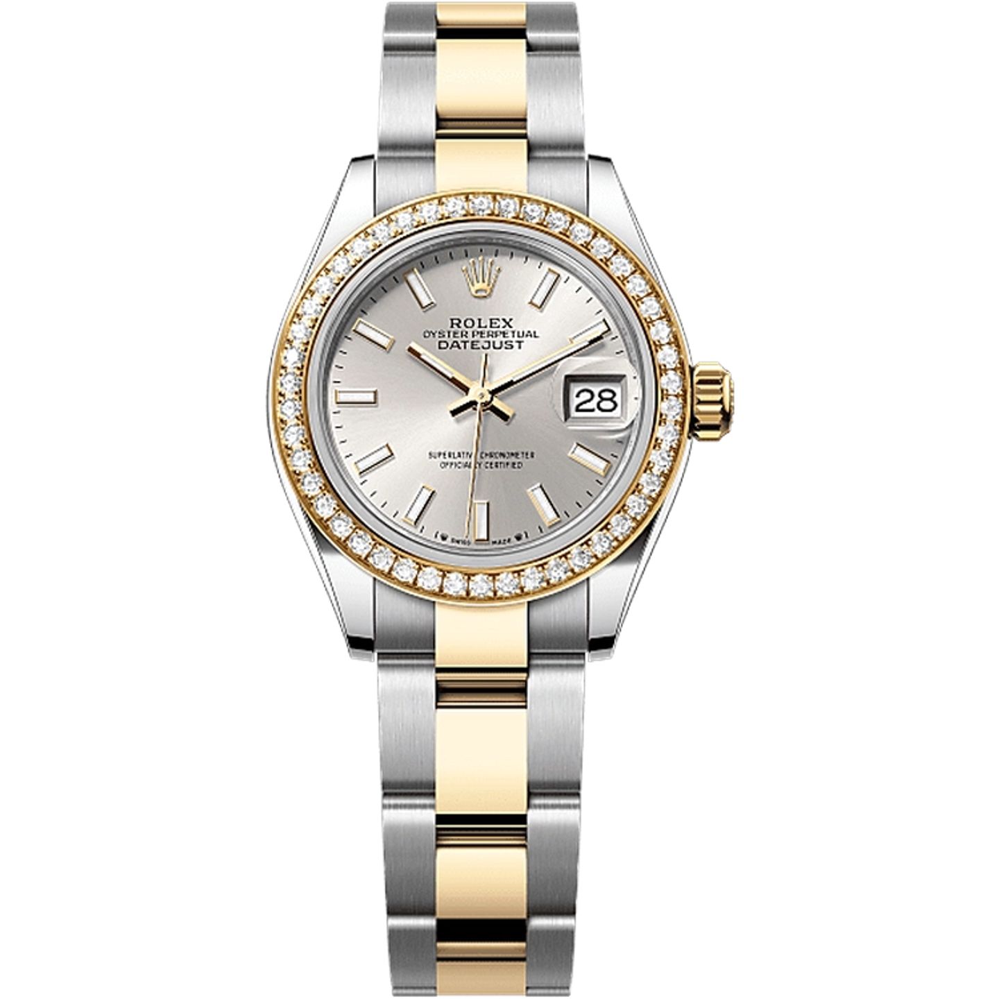 Rolex Lady-Datejust 279383RBR (2025) - Zilver wijzerplaat 28mm Goud/Staal (1/1)