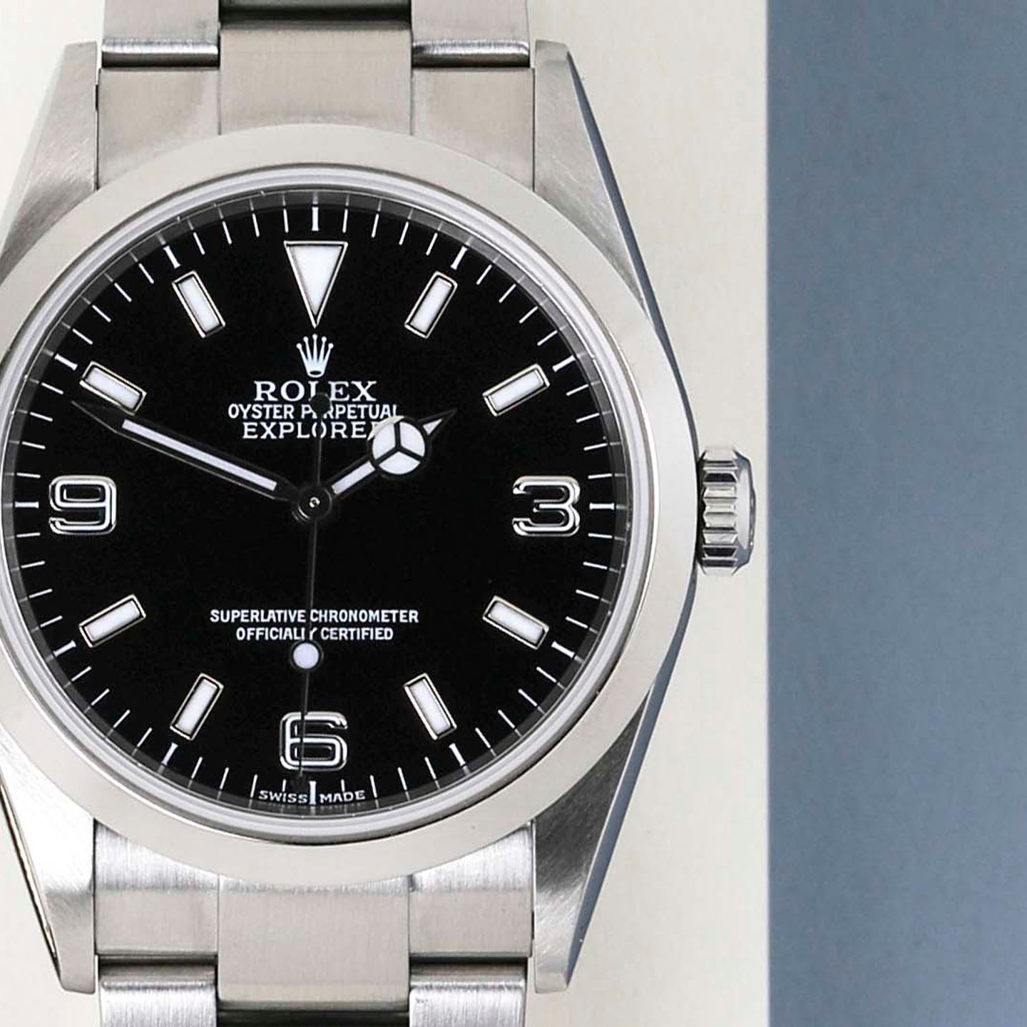 Rolex Explorer 114270 (2001) - Zwart wijzerplaat 36mm Staal (5/8)