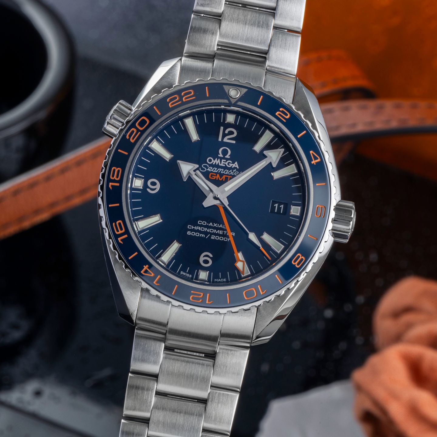 Omega Seamaster Planet Ocean 232.30.44.22.03.001 (Onbekend (willekeurig serienummer)) - Blauw wijzerplaat 44mm Staal (3/8)