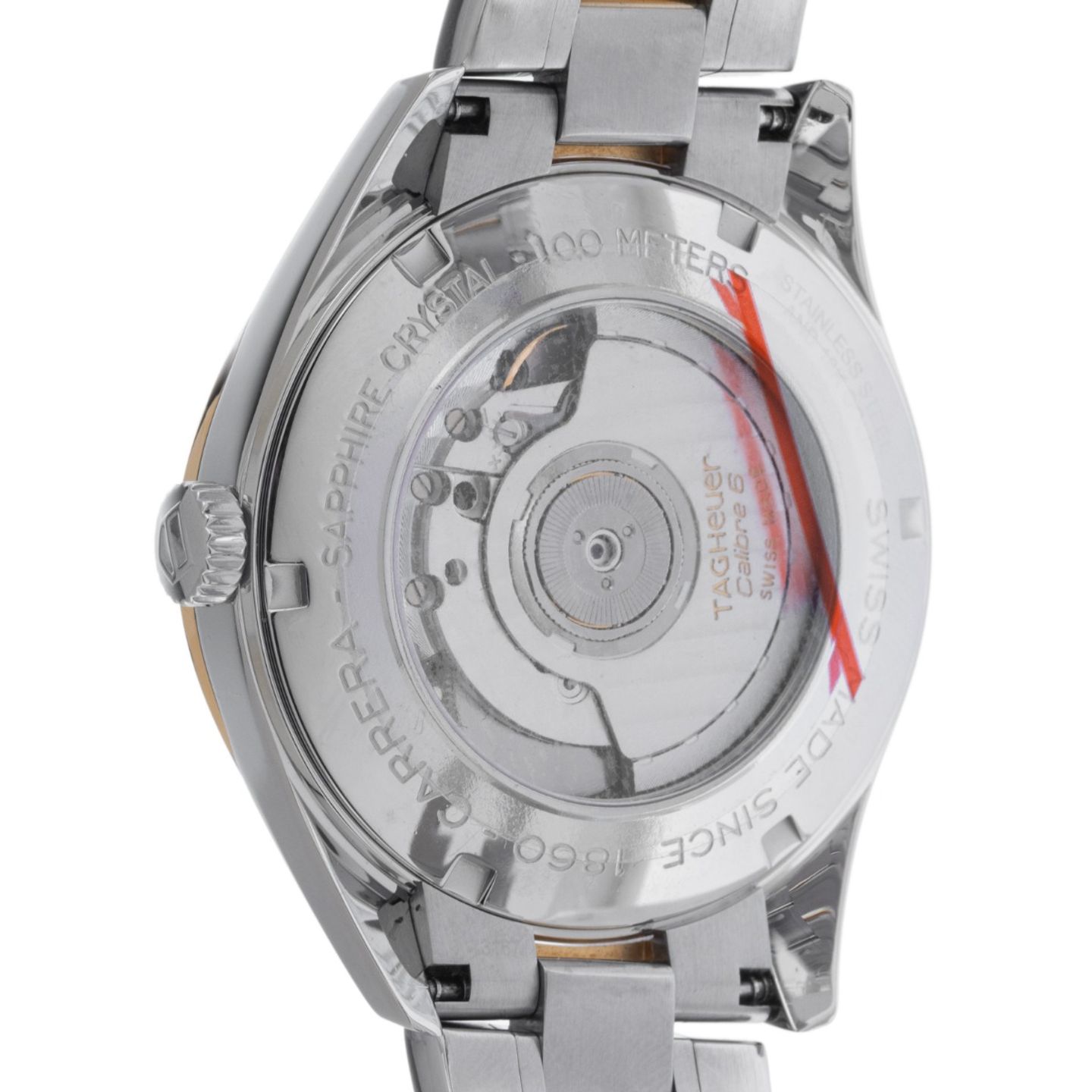 TAG Heuer Carrera Calibre 6 WAS2150.BD0733 (2013) - Silver dial 39 mm Gold/Steel case (6/7)