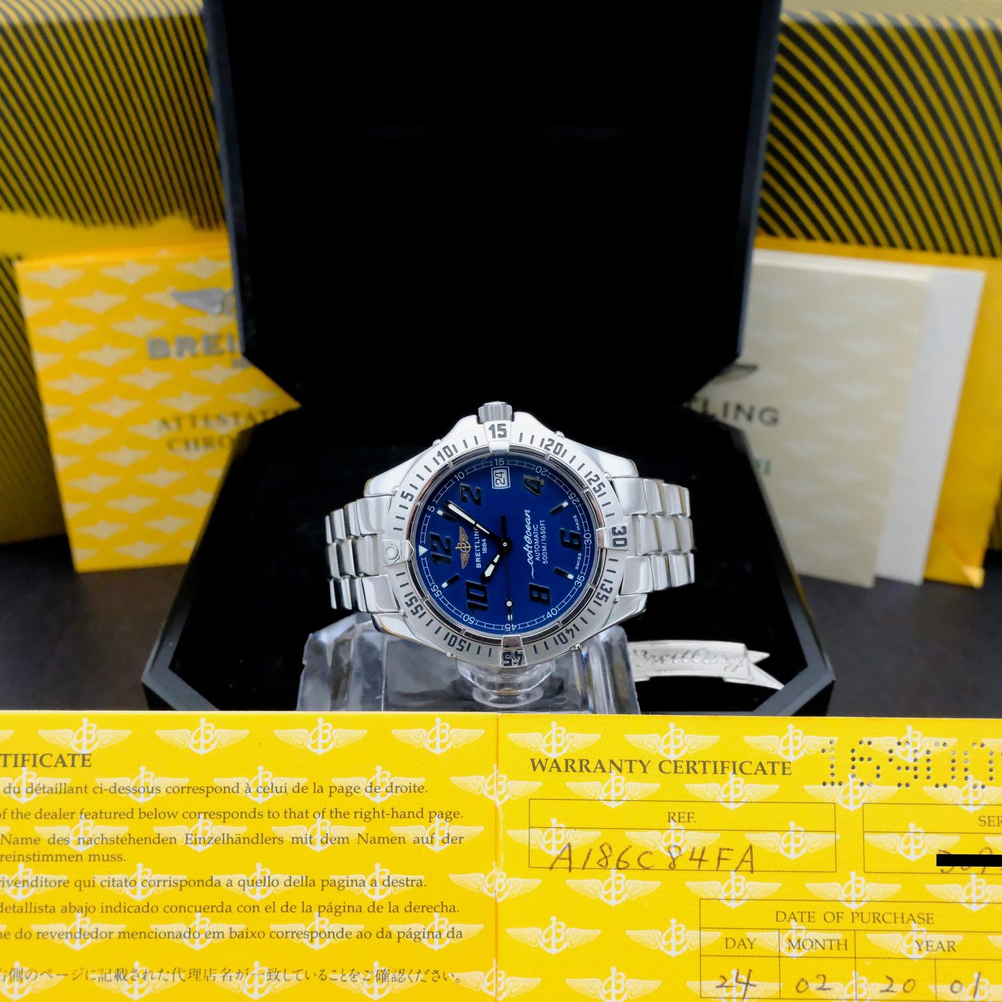 Breitling Colt A17350 (2001) - Black dial 38 mm Steel case (3/8)