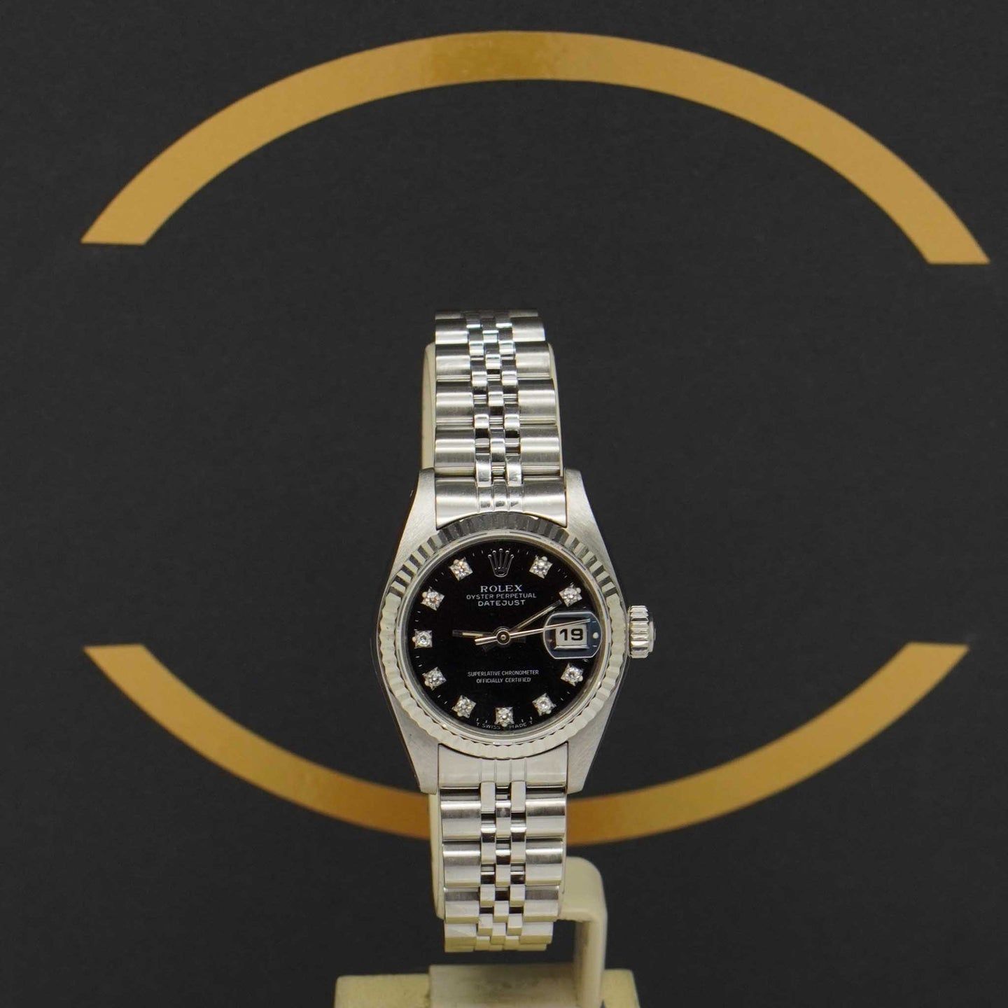 Rolex Lady-Datejust 69174 (1992) - Zwart wijzerplaat 26mm Staal (1/7)