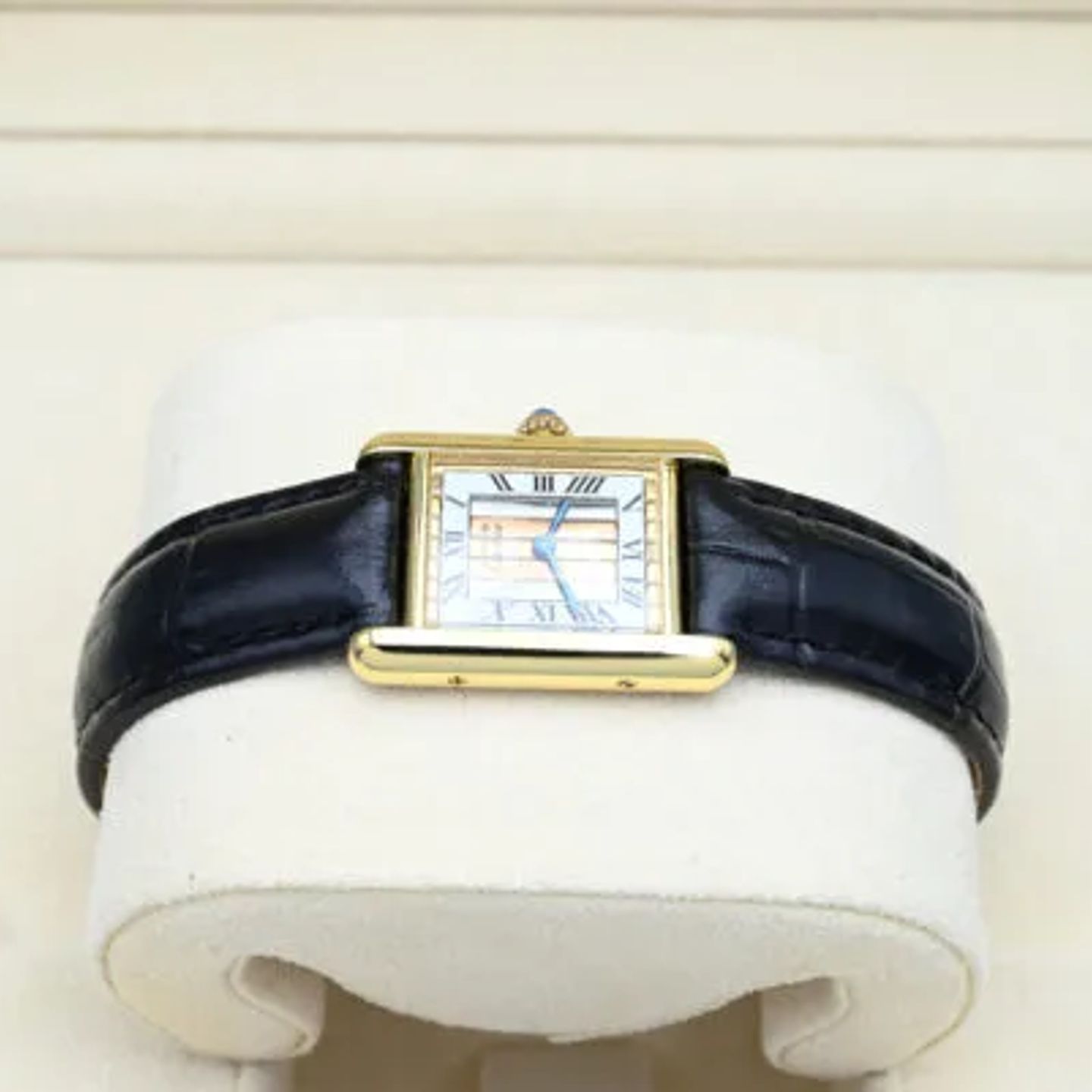 Cartier Tank Vermeil 1613 (Onbekend (willekeurig serienummer)) - Wit wijzerplaat 20mm Zilver (3/8)