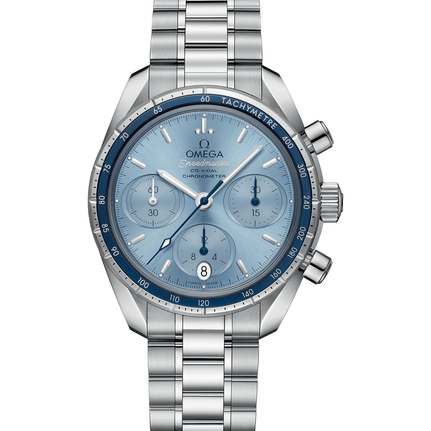 Omega Speedmaster 324.30.38.50.03.001 (2024) - Blauw wijzerplaat 38mm Staal (1/8)