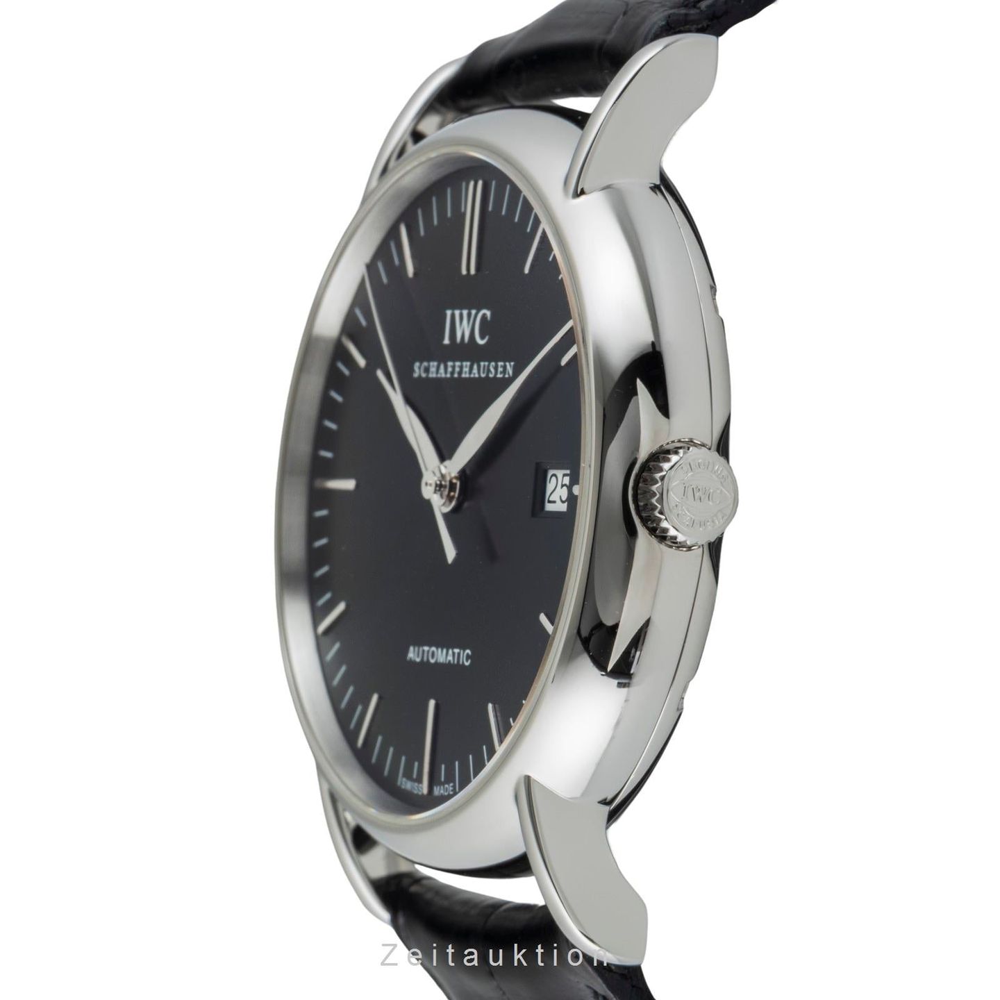 IWC Portofino Automatic IW356308 (Onbekend (willekeurig serienummer)) - Zwart wijzerplaat 39mm Staal (5/8)