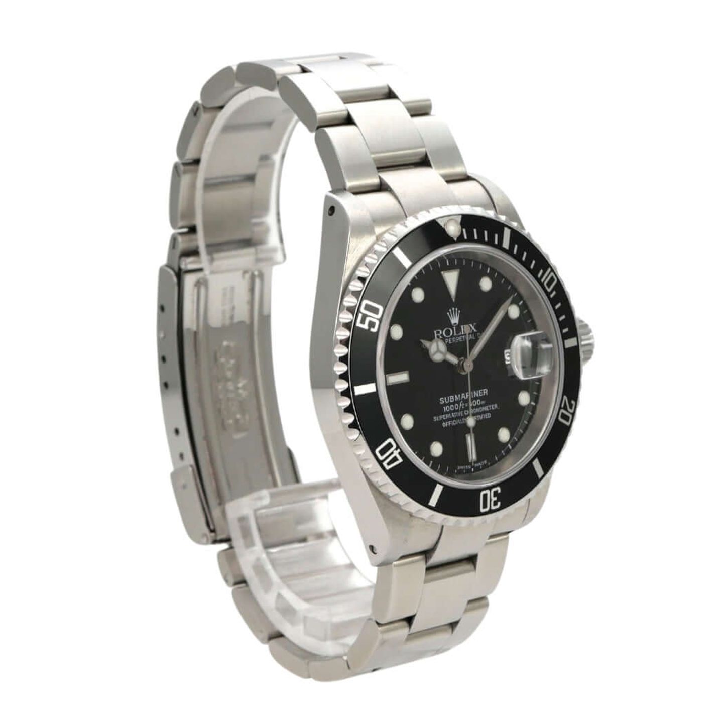 Rolex Submariner Date 16610 (2003) - Black dial 40 mm Steel case (3/8)