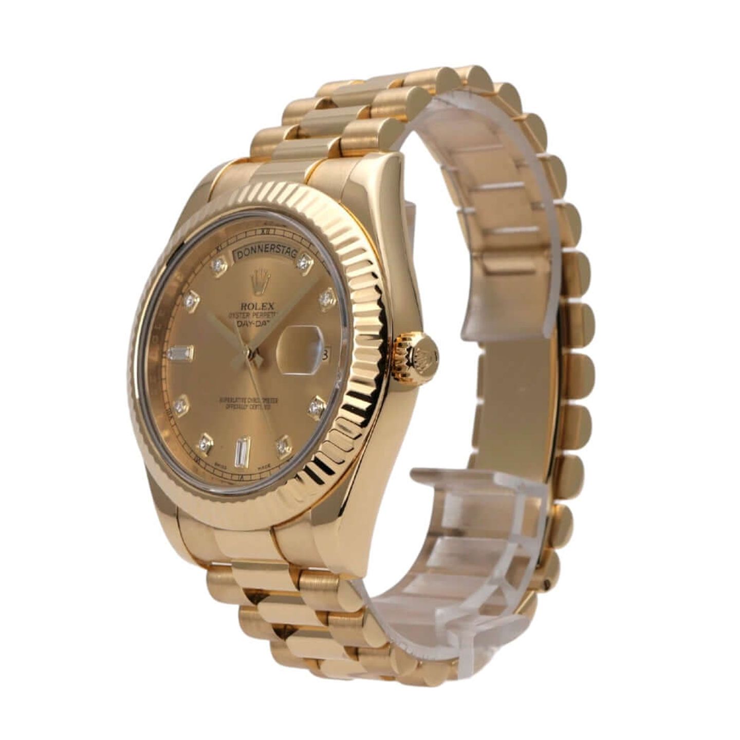 Rolex Day-Date II 218238 (2010) - Champagne dial 41 mm Yellow Gold case (3/8)