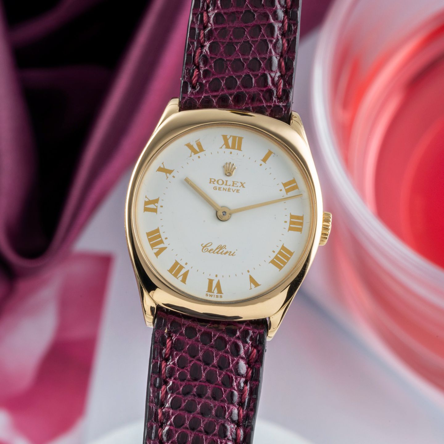 Rolex Cellini 4129 (1976) - Silver dial 25 mm Yellow Gold case (3/8)