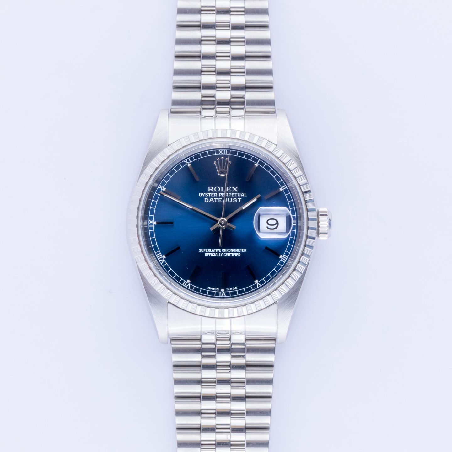 Rolex Datejust 36 16220 (2000) - Blue dial 36 mm Steel case (3/7)