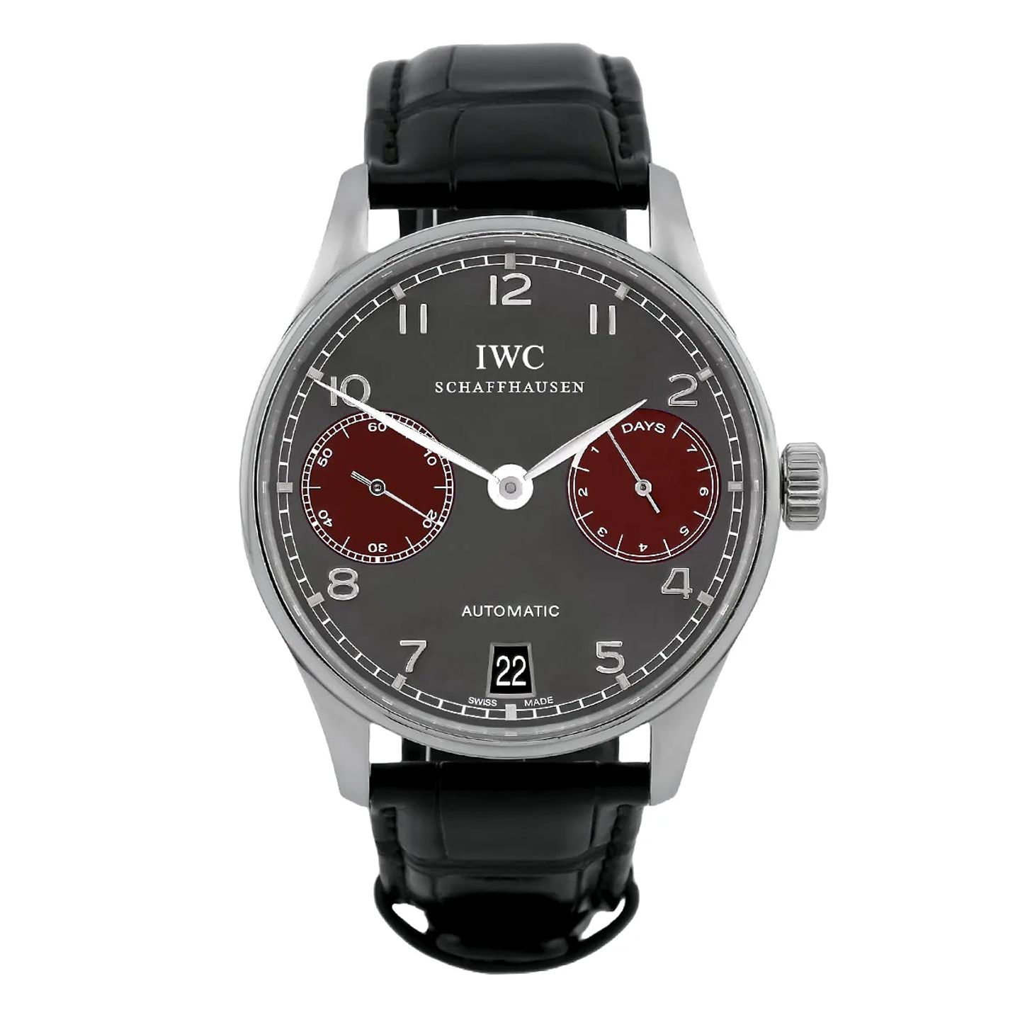 IWC Portuguese Automatic IW500126 (2013) - Grey dial 42 mm Steel case (1/8)