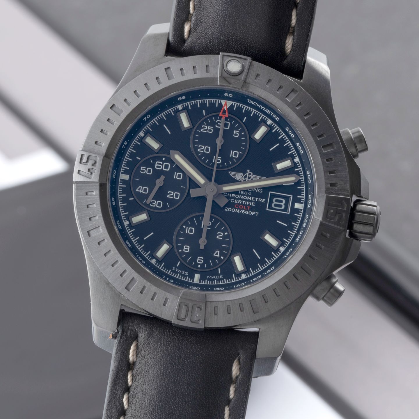 Breitling Colt Chronograph Automatic M1338810/BF01 (Onbekend (willekeurig serienummer)) - Zwart wijzerplaat 44mm Staal (3/8)