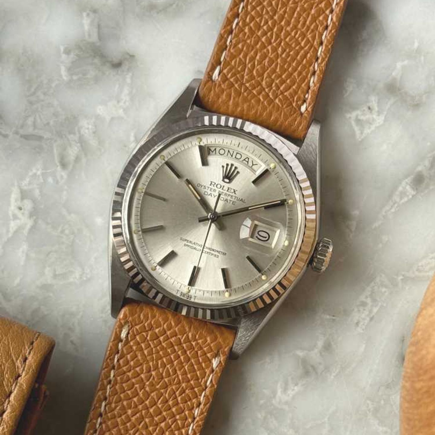 Rolex Day-Date 1803/9 (1966) - Zilver wijzerplaat 36mm Witgoud (1/8)