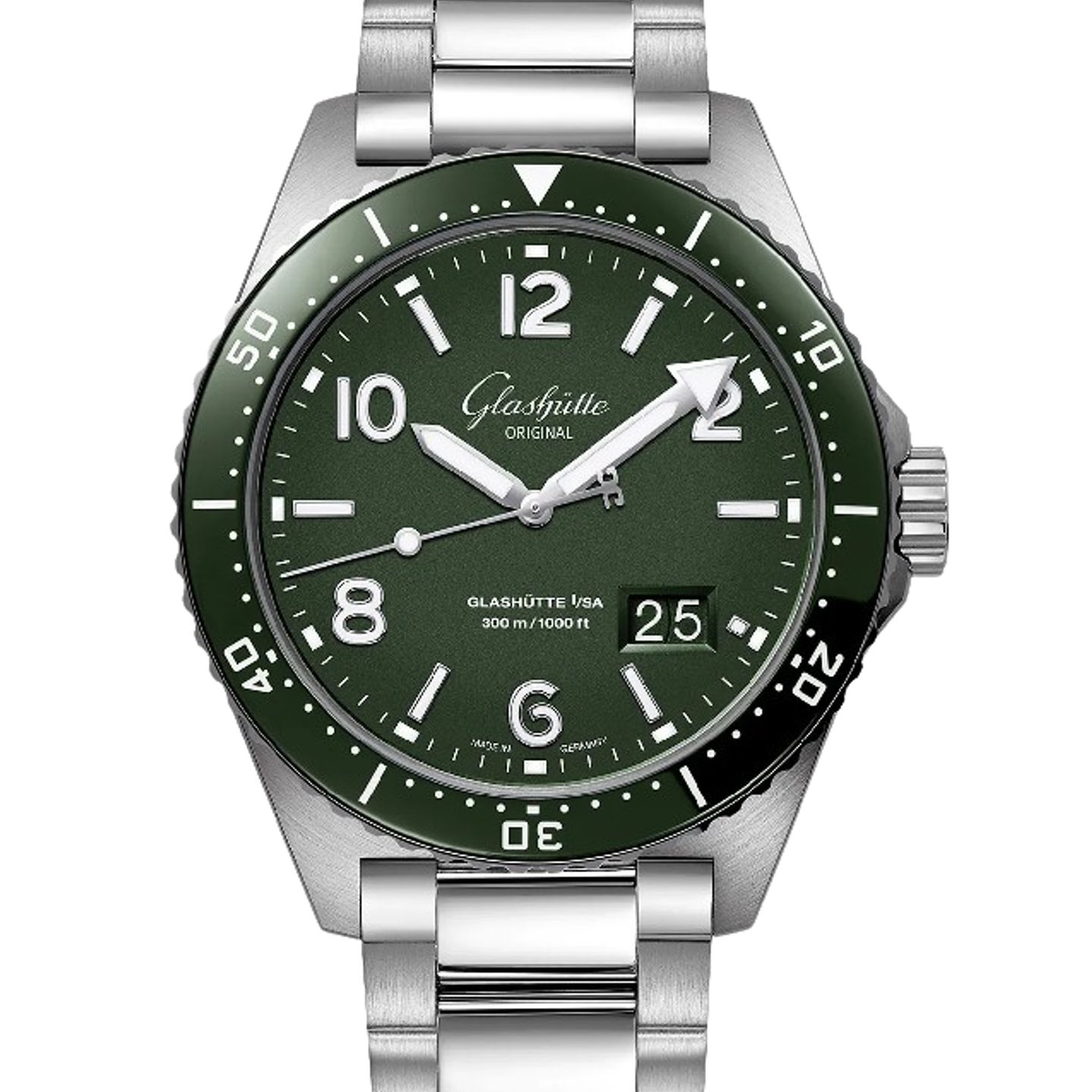 Glashütte Original SeaQ Panorama Date 1-36-13-07-83-70 (2024) - Green dial 43 mm Steel case (1/1)