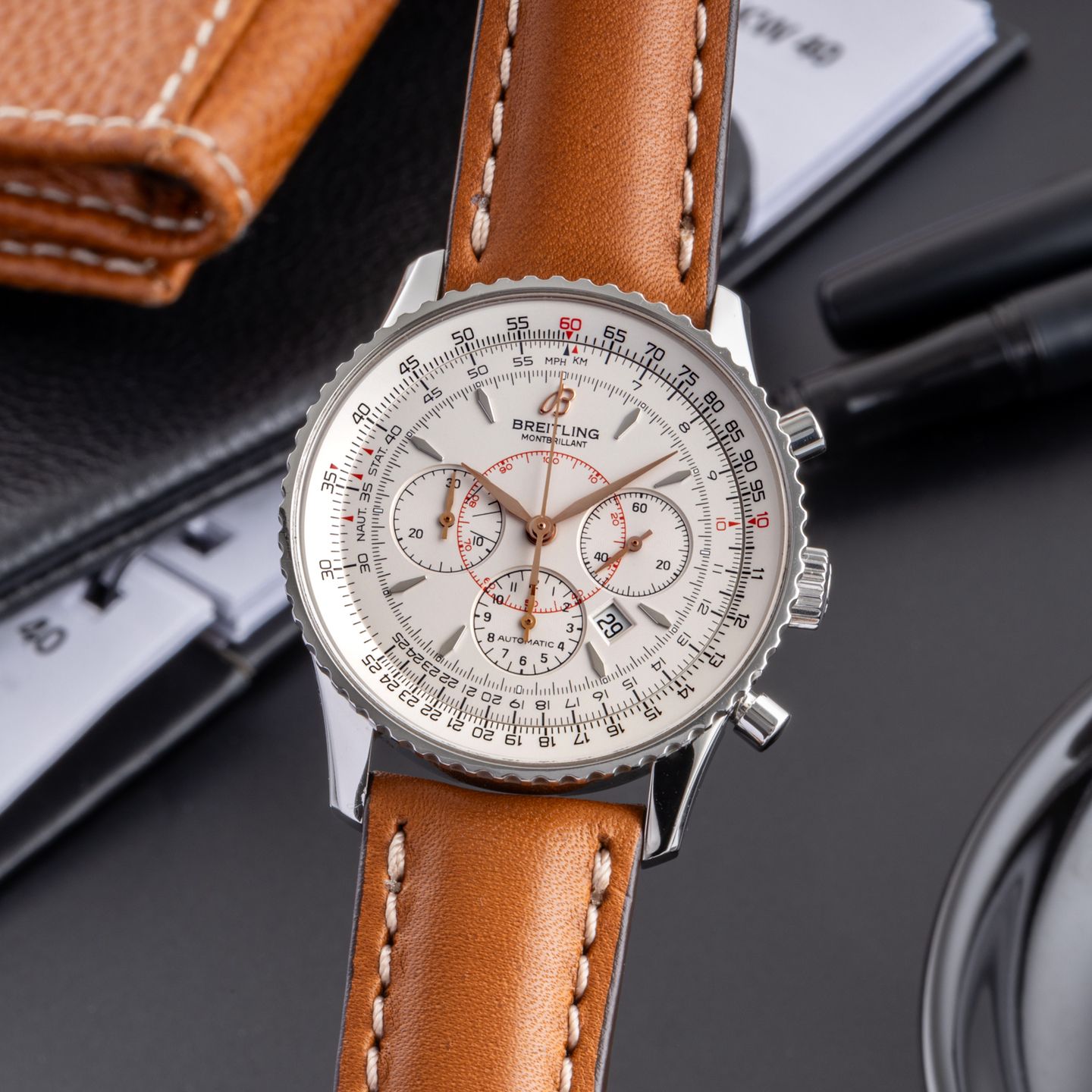 Breitling Montbrillant A41370 (2008) - 38mm Staal (3/8)