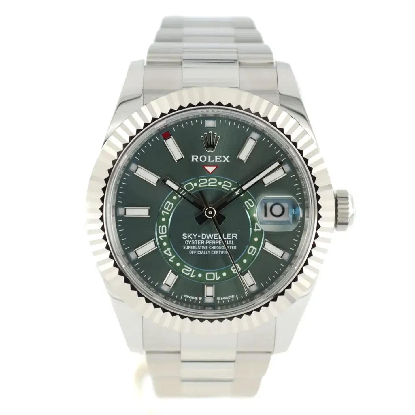 Rolex Sky-Dweller 336934 (2025) - Groen wijzerplaat 42mm Goud/Staal (1/7)