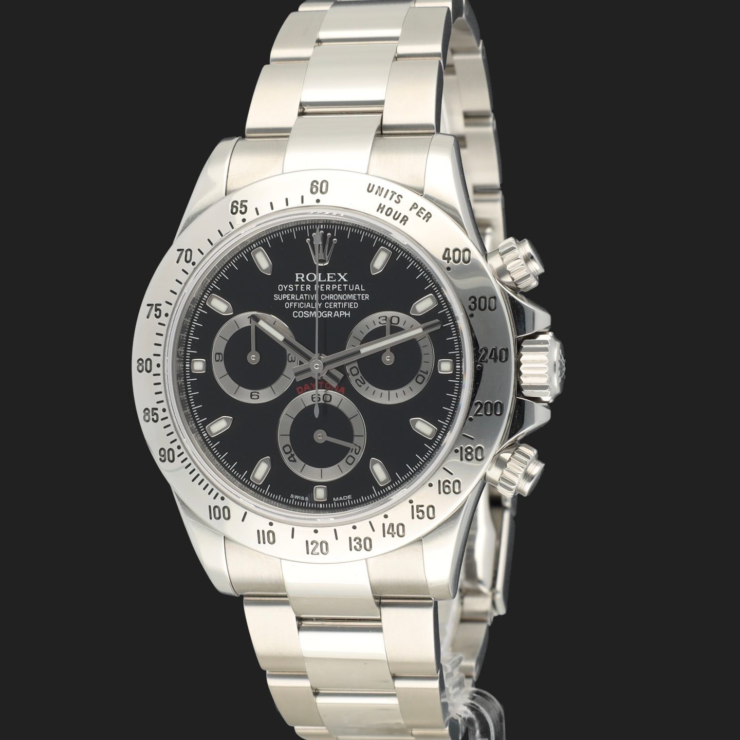 Rolex Daytona 116520 (2013) - Zwart wijzerplaat 40mm Staal (1/8)