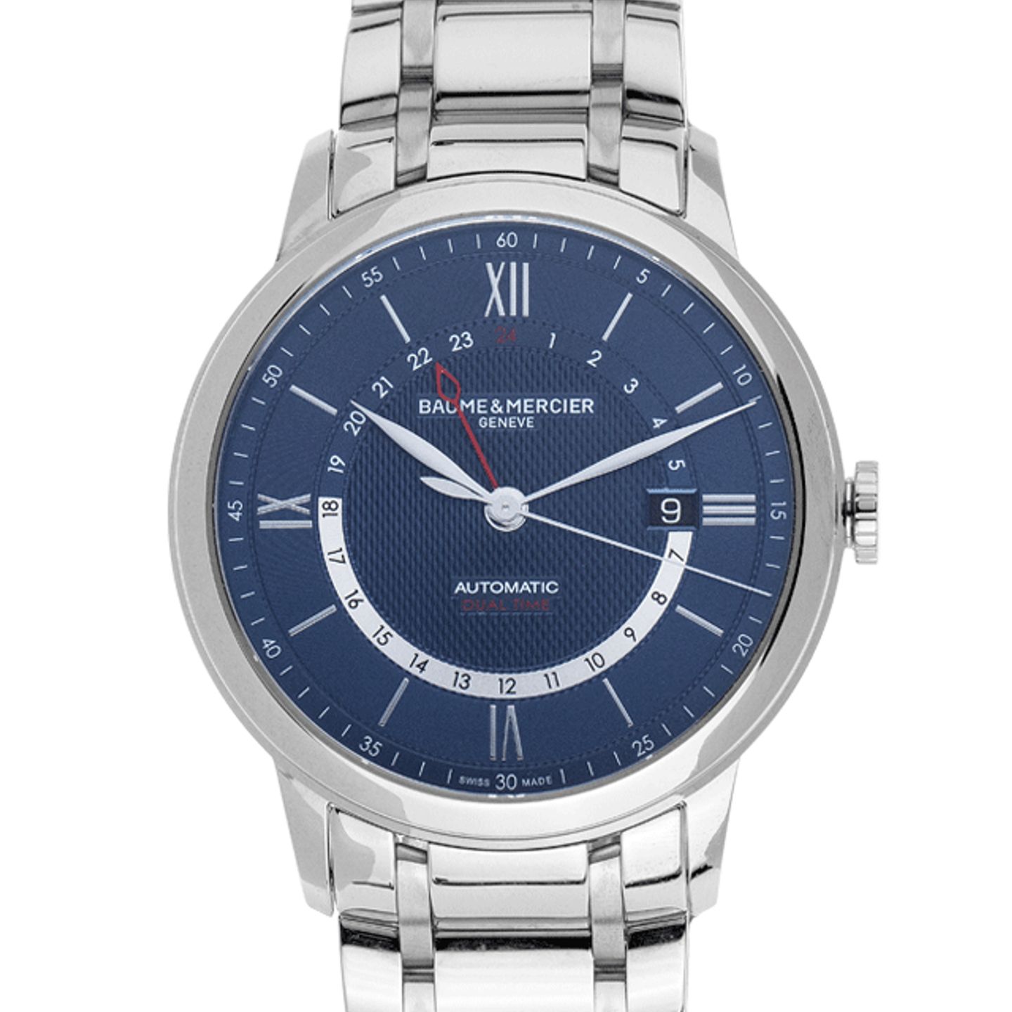 Baume & Mercier Classima M0A10483 (2021) - Blauw wijzerplaat 42mm Staal (7/7)